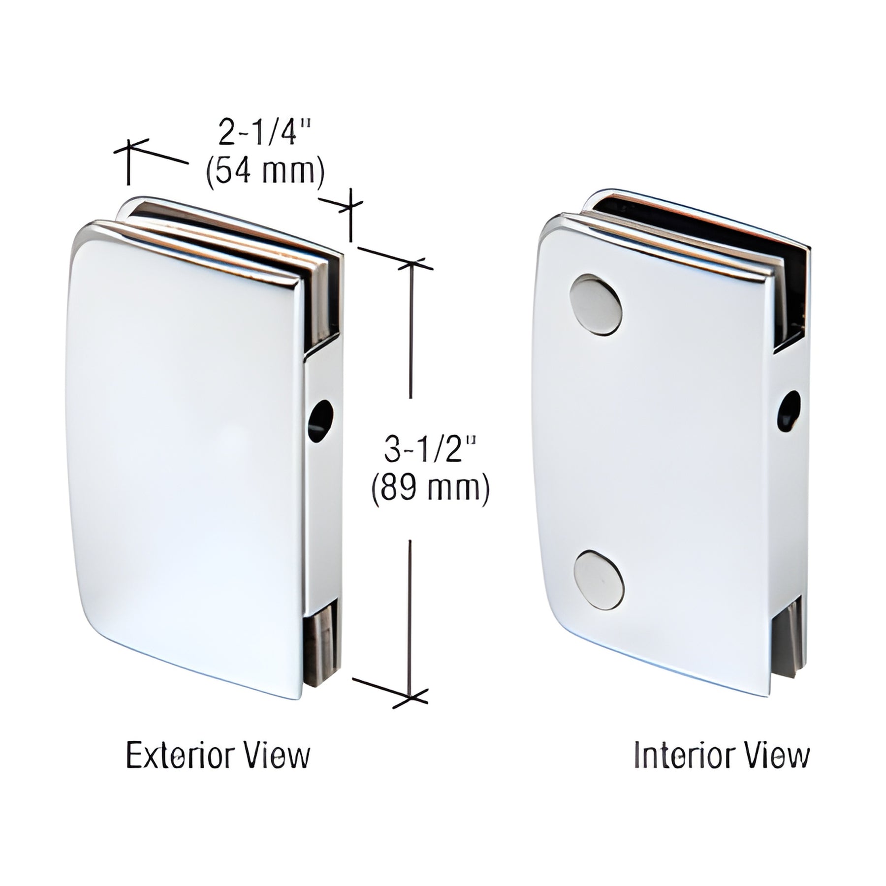 CRL Polished Chrome Glass Swinging Door Lock Receiver for 700CCH