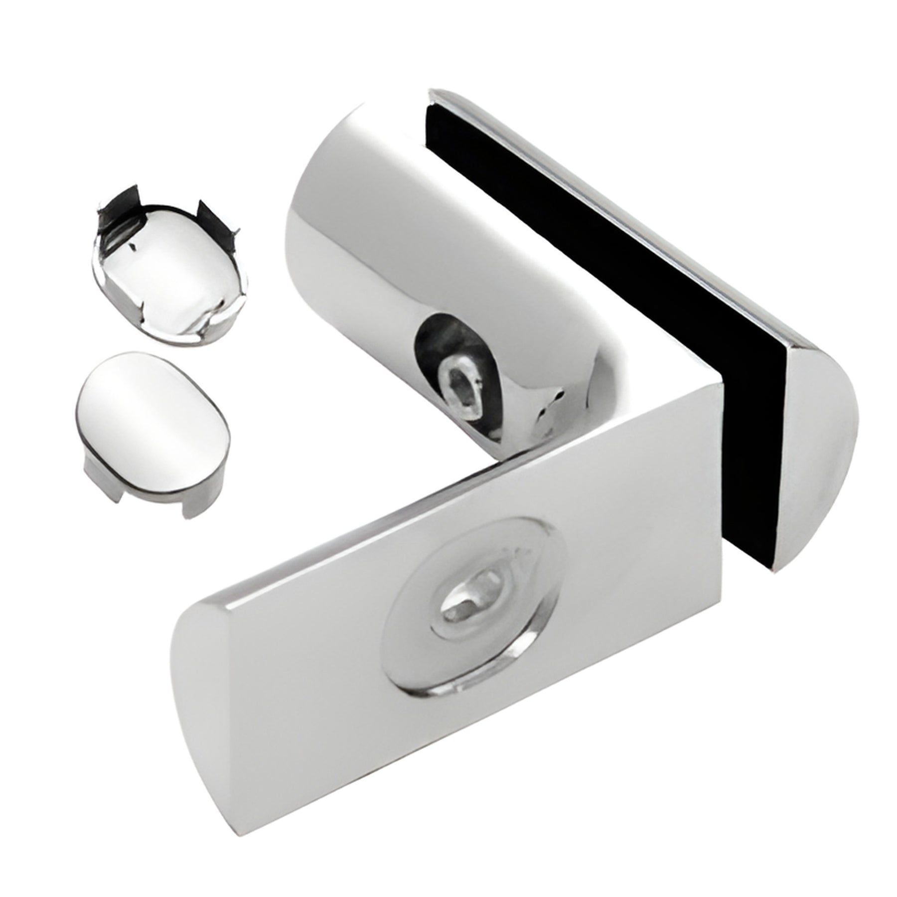 CRL Polished Chrome Hydroslide 90 Degree Wall-to-Glass Bracket