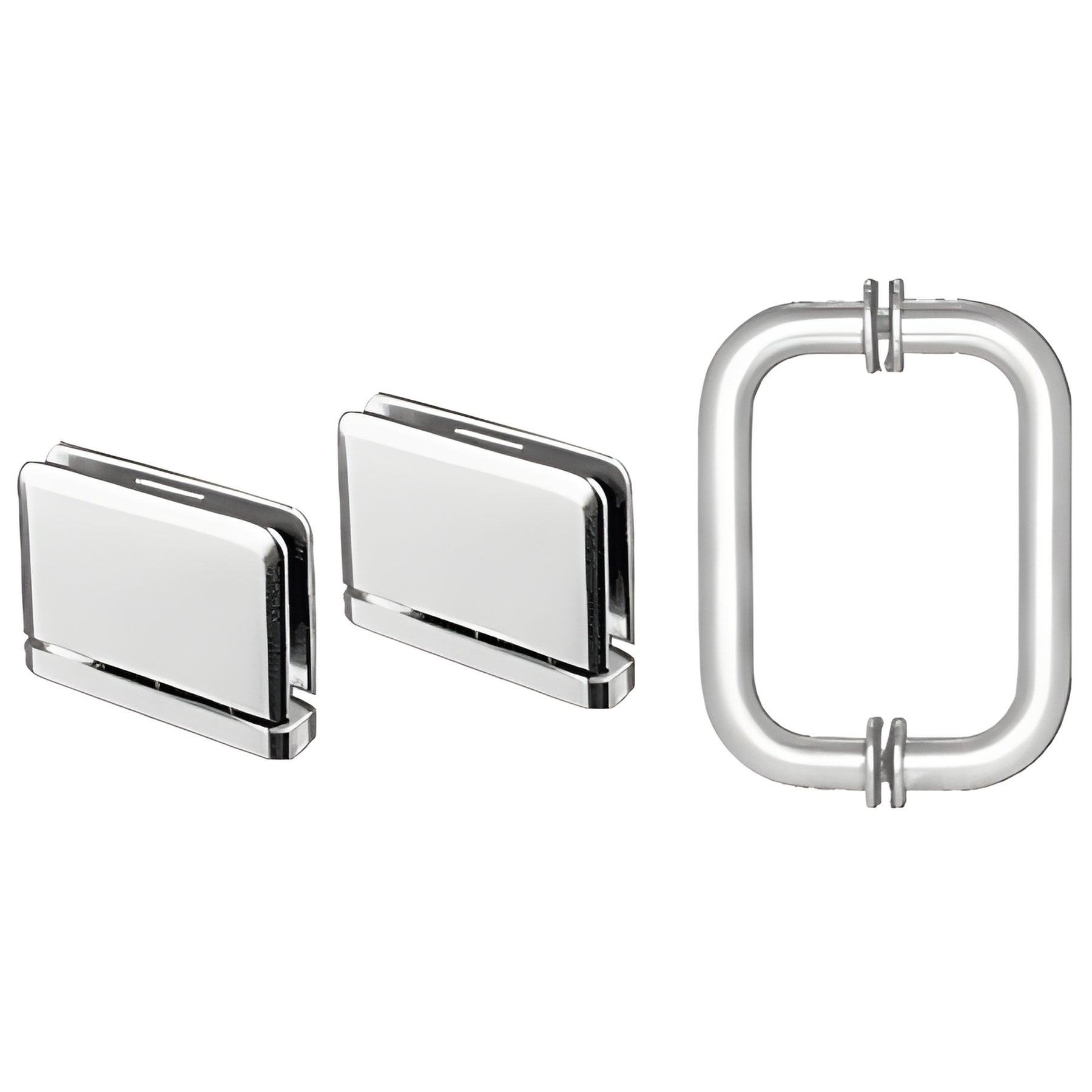 CRL Polished Chrome Prima Shower Pull and Hinge Set