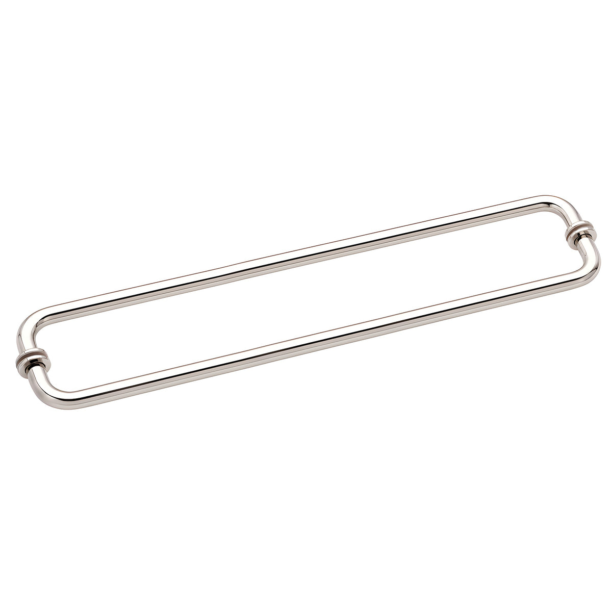 CRL Polished Nickel 24" BM Series Back-to-Back Tubular Towel Bars With Metal Washers