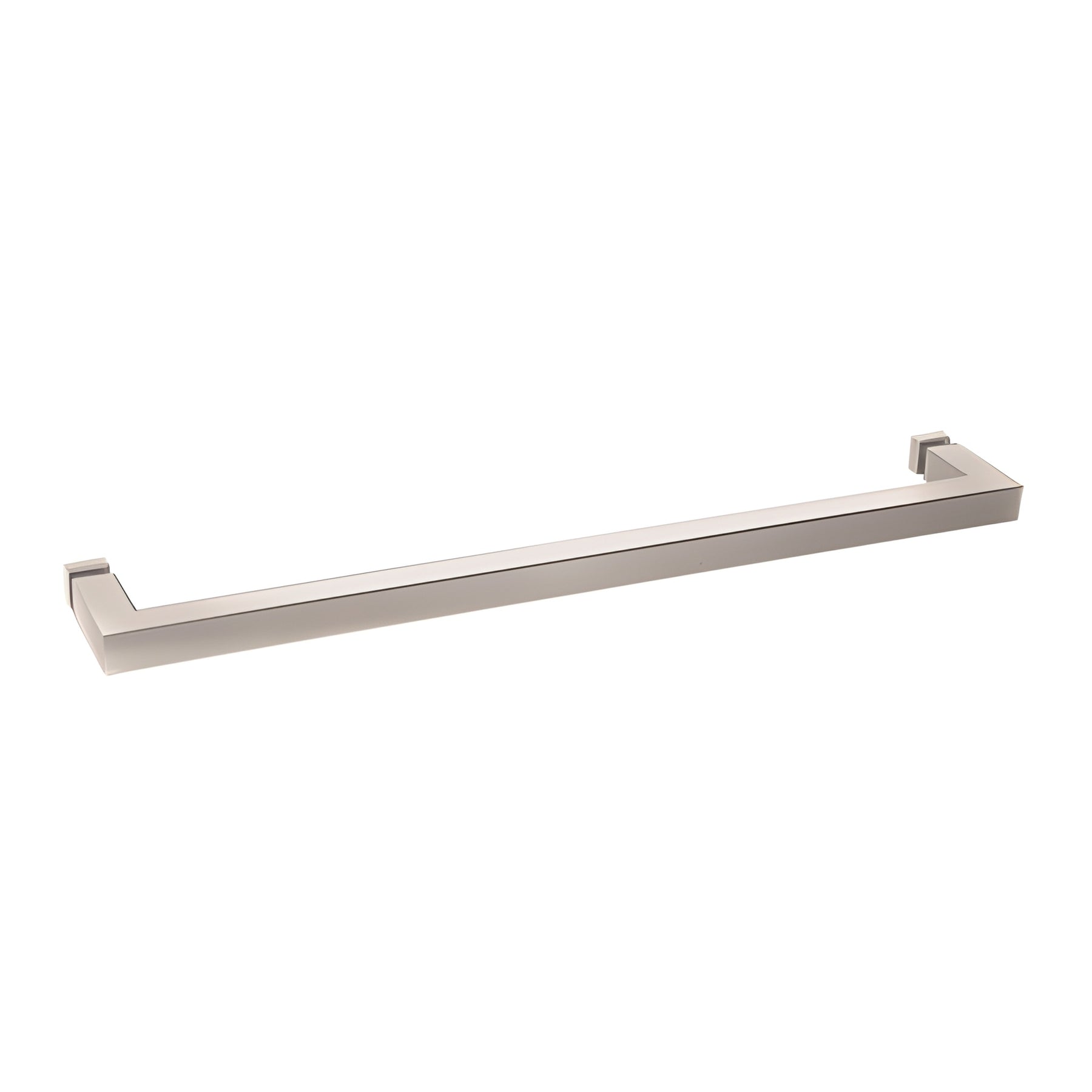 CRL Polished Nickel "SQ" Series 24" Square Tubing Mitered Corner Single-Sided Towel Bar