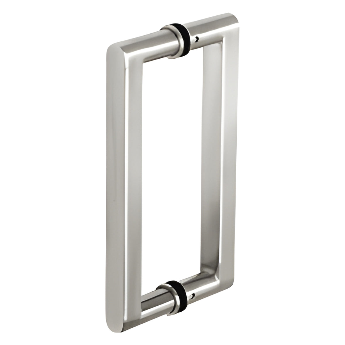 CRL Polished Stainless 12" Glass Mounted Square Back-to-Back Pull Handle