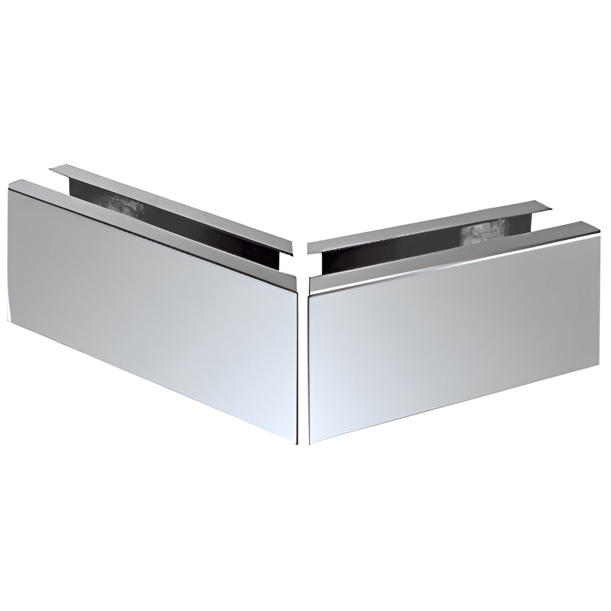 CRL Polished Stainless 12" Mitered 135 Degree Corner Cladding for L68S Series Laminated Square Base Shoe