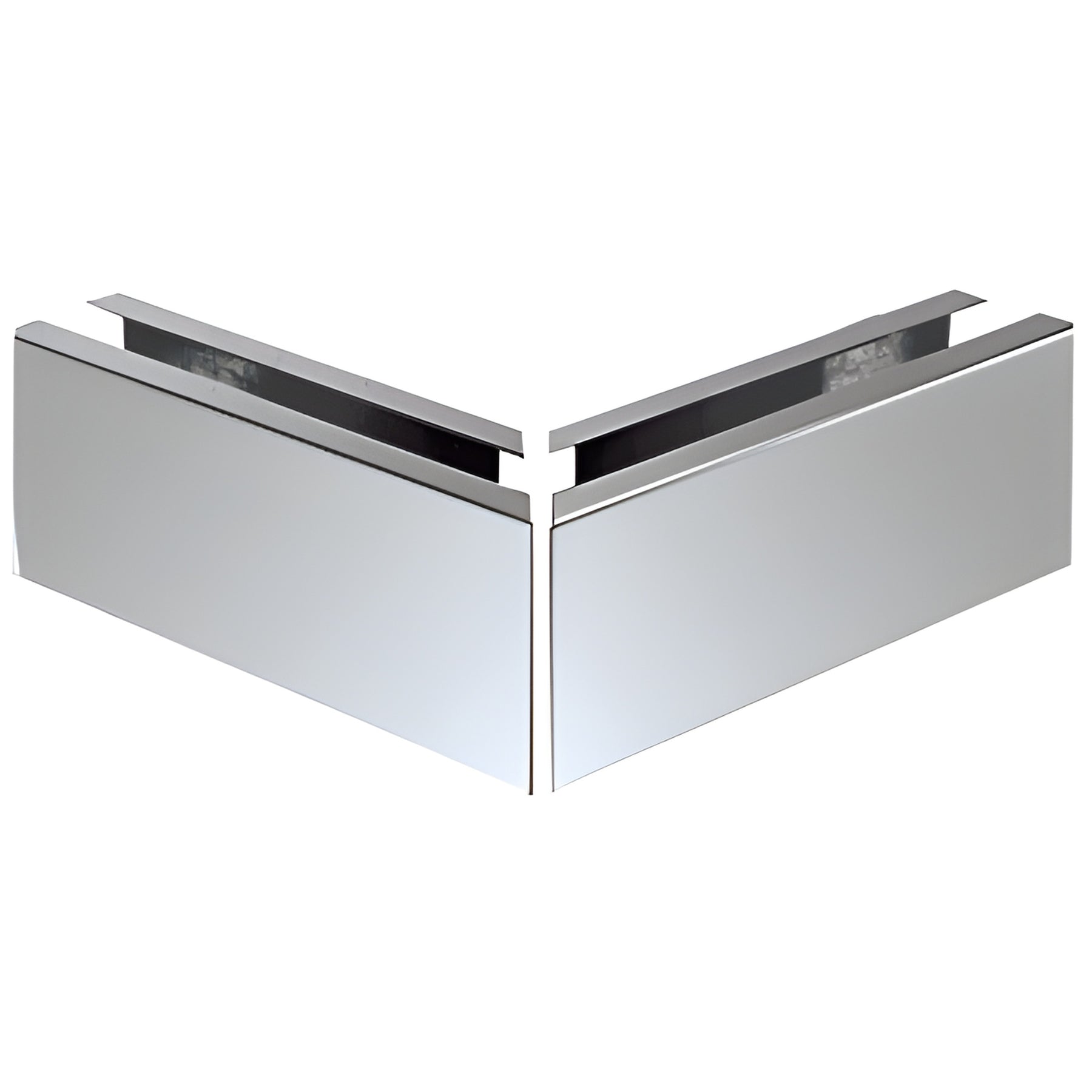 CRL Polished Stainless 12" Mitered 90 Degree Corner Cladding for L68S Series Laminated Square Base Shoe