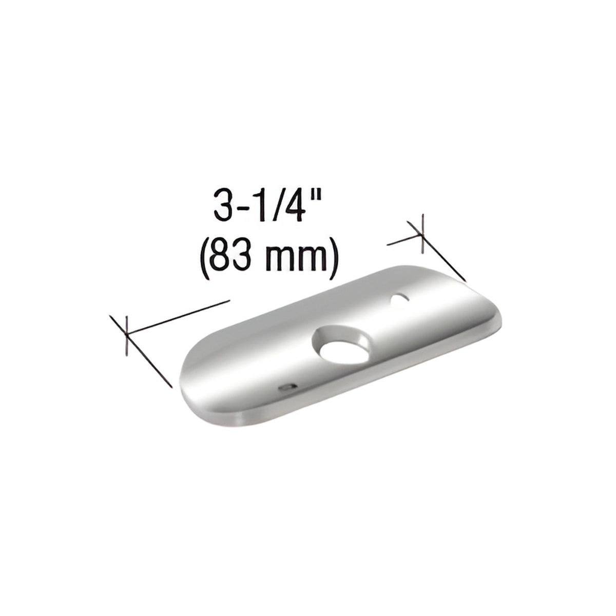 CRL Polished Stainless 180º Post P-Series Radius Replacement Low Profile Saddle