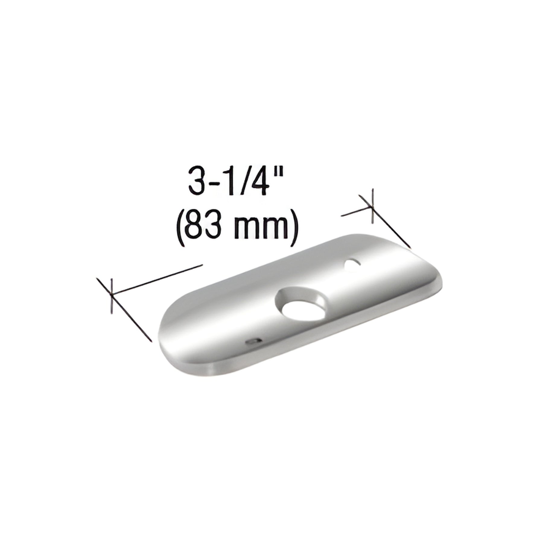 CRL Polished Stainless 180º Post P-Series Radius Replacement Low Profile Saddle