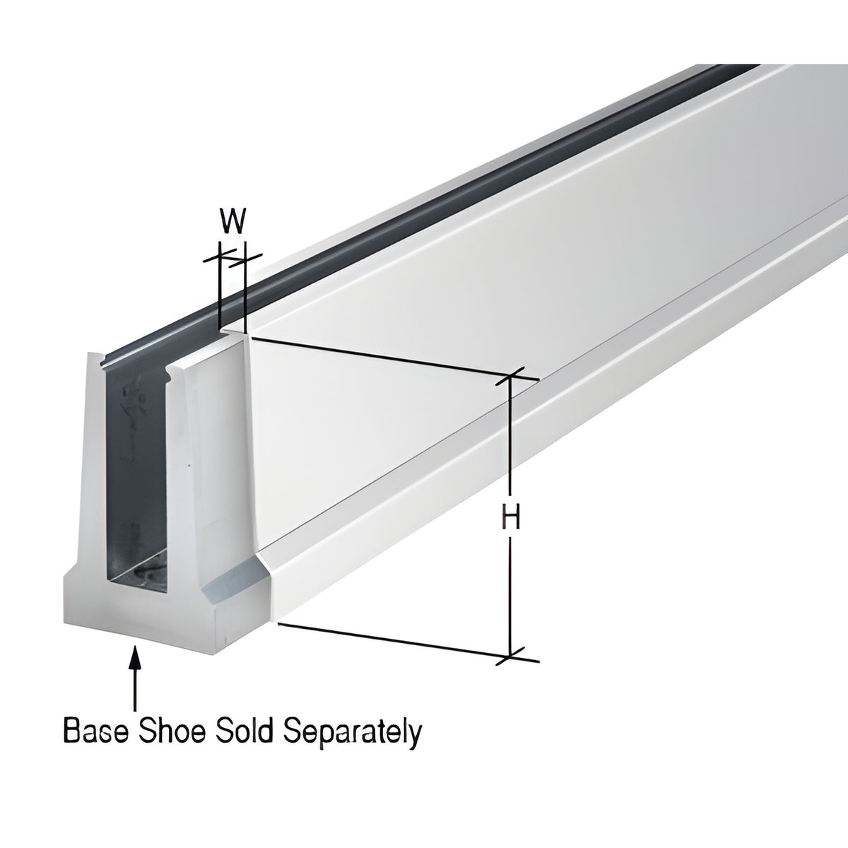 CRL Polished Stainless Cladding for B5T Series Tapered Base Shoe
