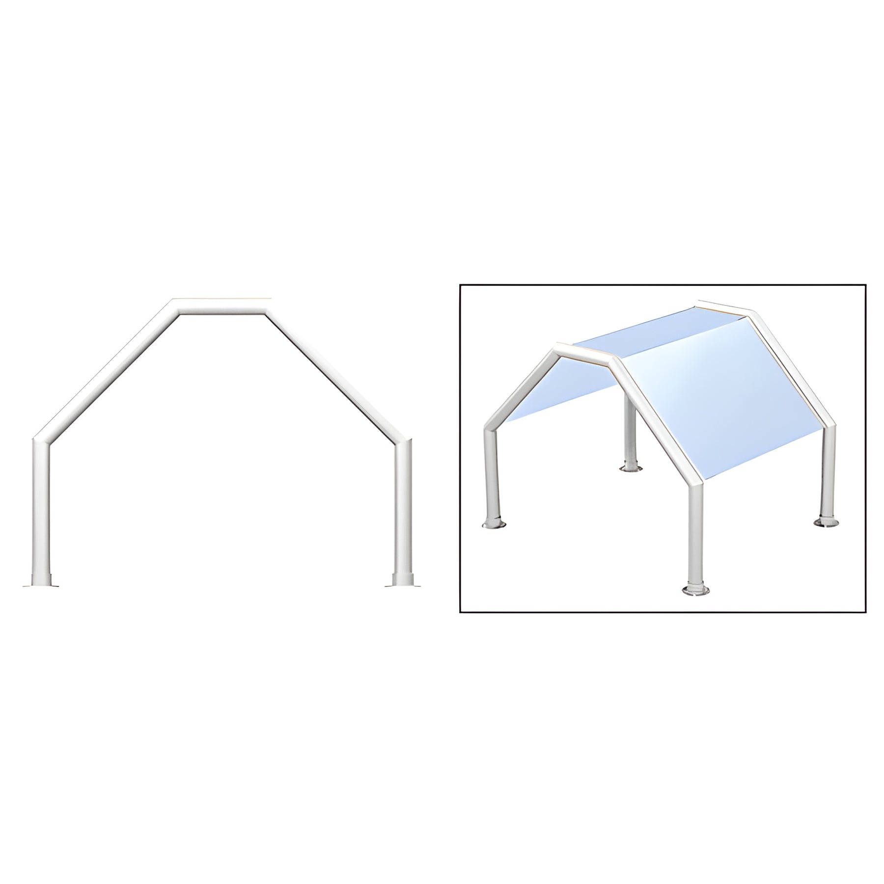 CRL Polished Stainless Elegant 110 Series 1-1/2" Tubing Glass On Top and Slants Only Sneeze Guard