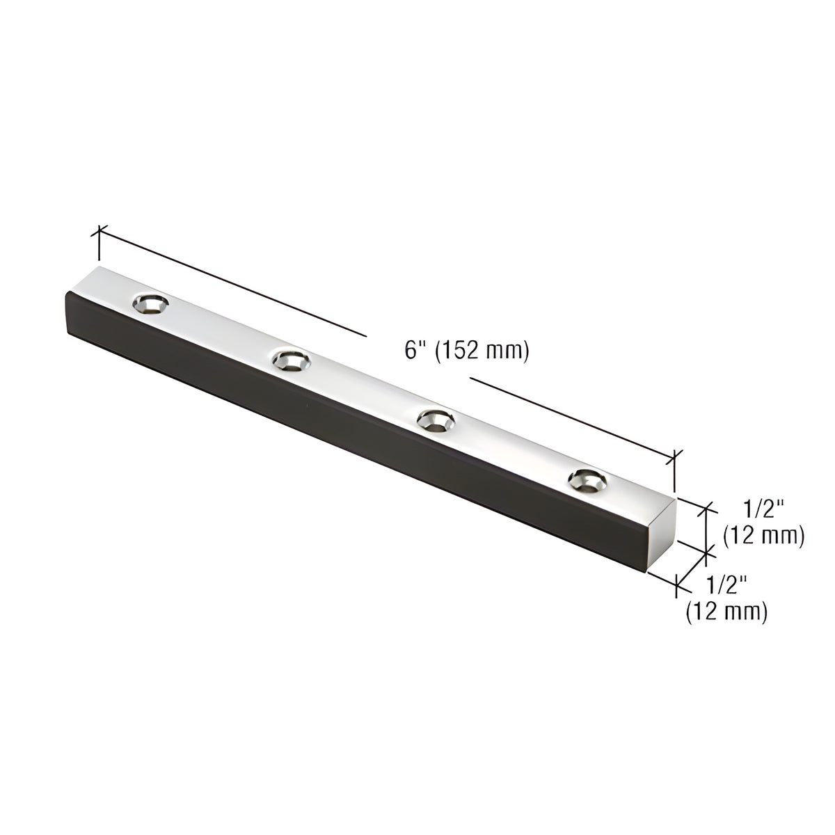 CRL Polished Stainless Header Mounted Double Door Stop