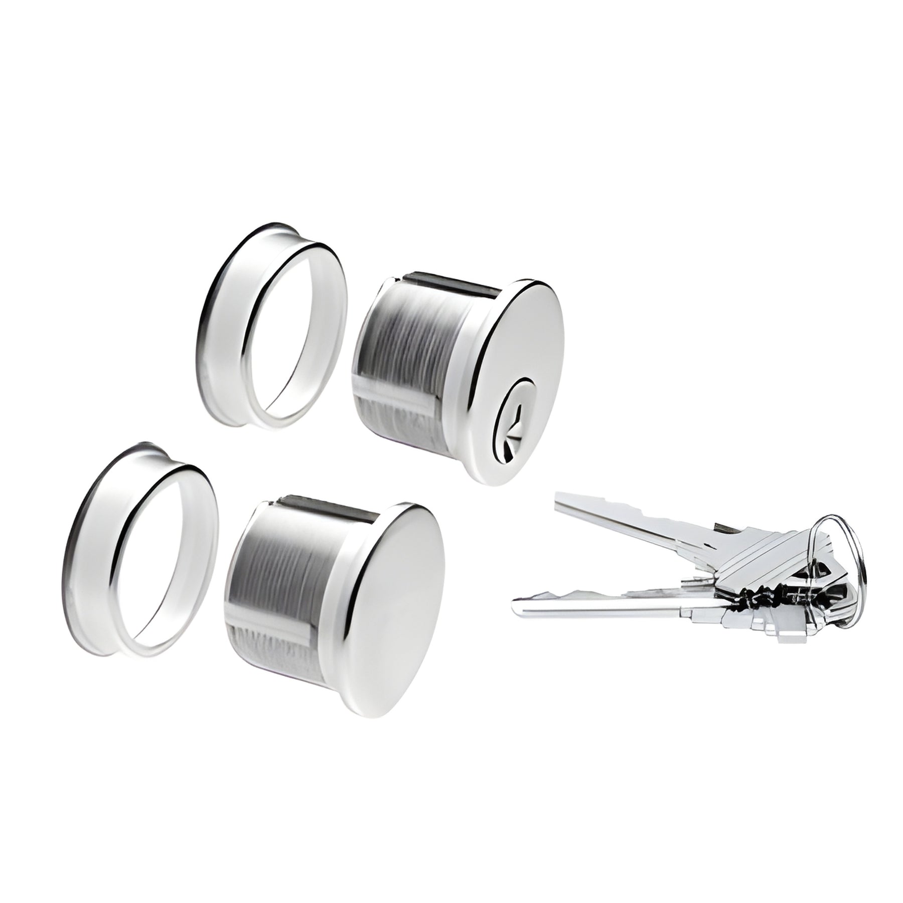CRL Polished Stainless Keyed Cylinder and Dummy Combo