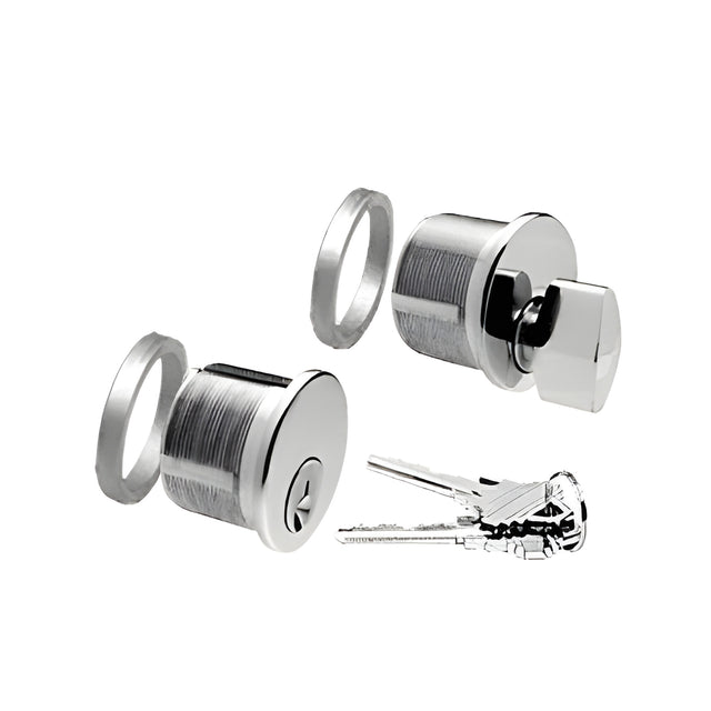 CRL Polished Stainless Keyed DRA Cylinder/Thumbturn Combo