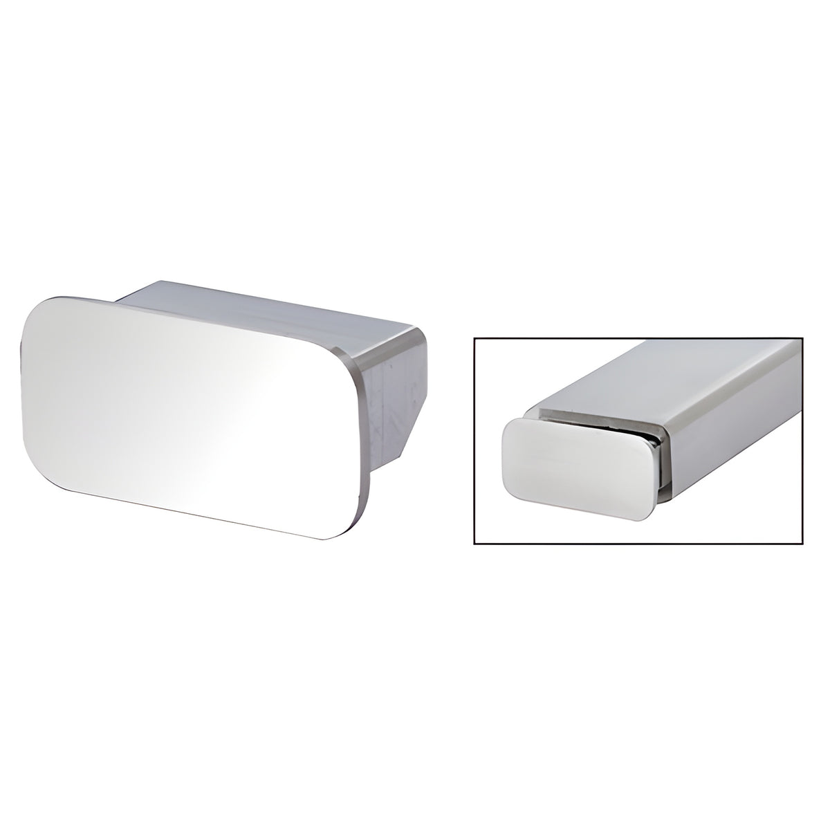 CRL Polished Stainless Steel 1" x 2" Rectangular End Cap