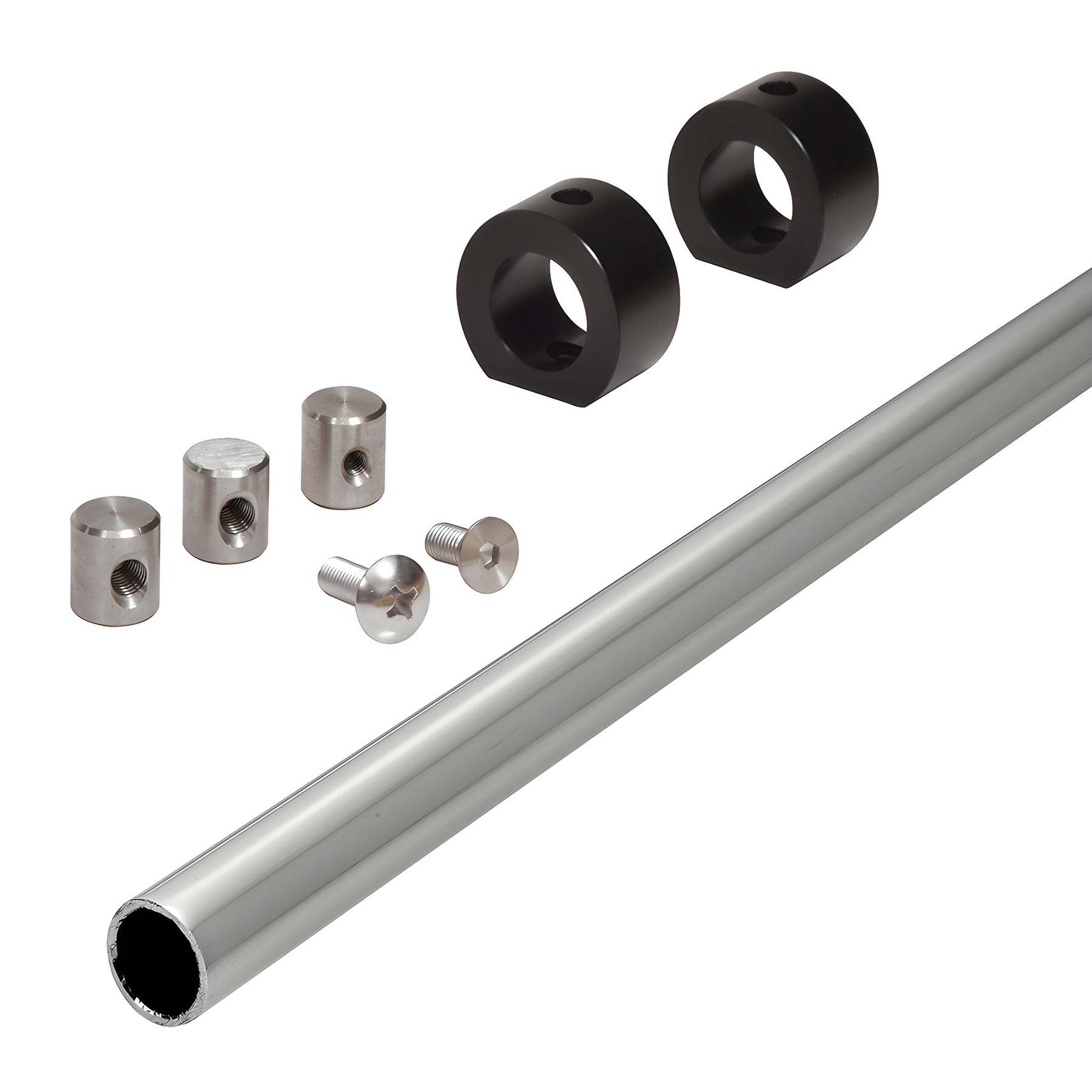 CRL Polished Stainless Steel 78" Replacement Header Bar for Crescent Shower Sliding Door System With Drill Guide