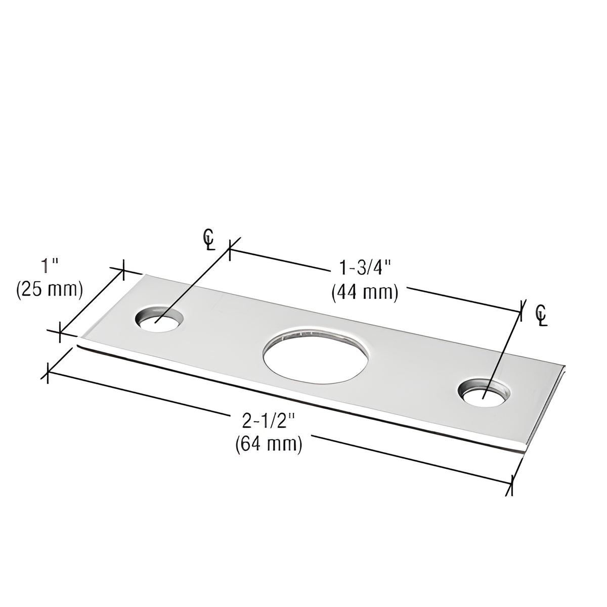 CRL Polished Stainless Strike Plate