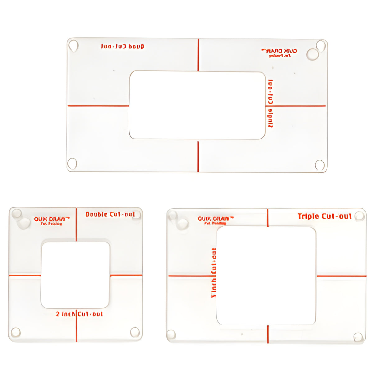 CRL Quik-Draw Mirror Outlet Cut-Out Template Set