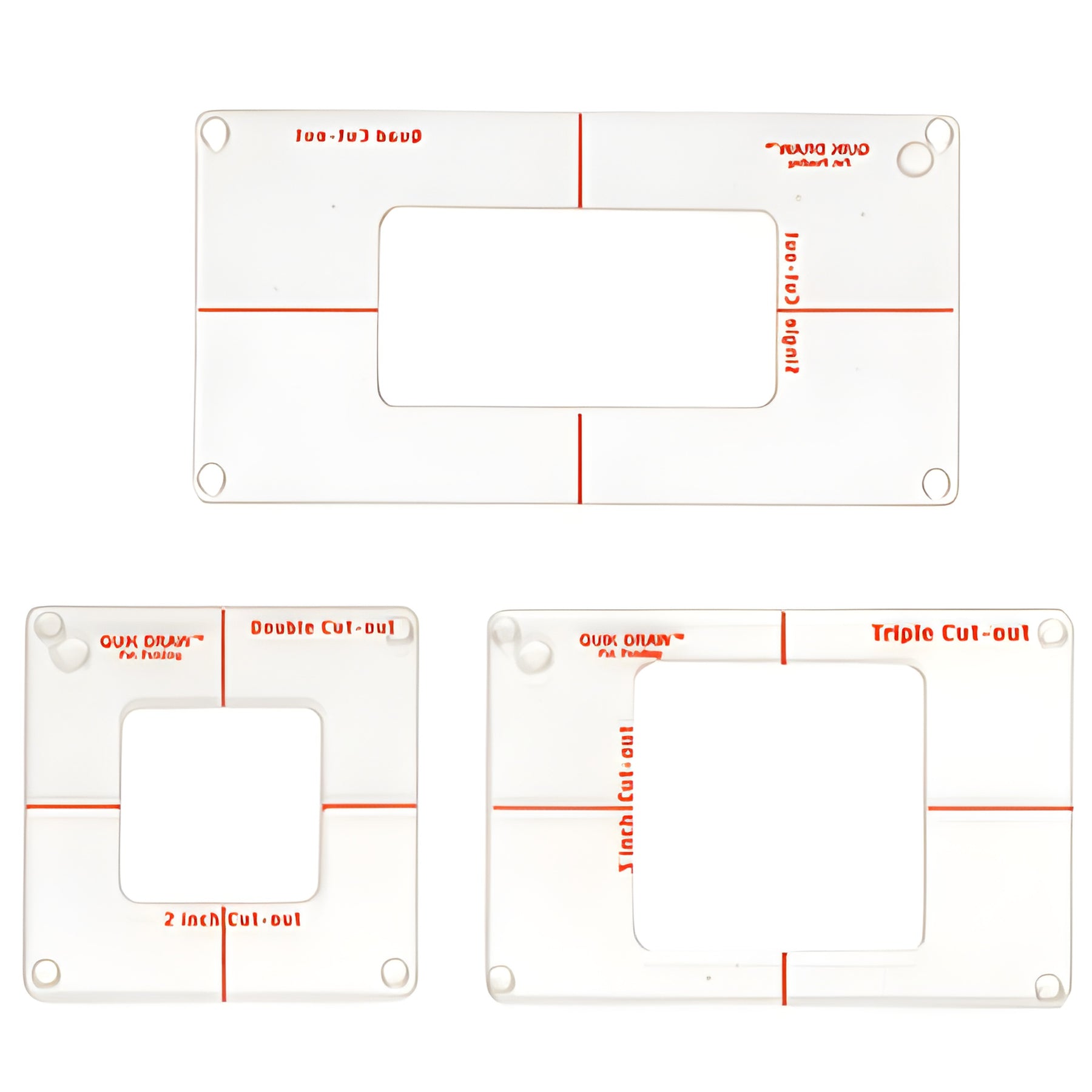 CRL Quik-Draw Mirror Outlet Cut-Out Template Set
