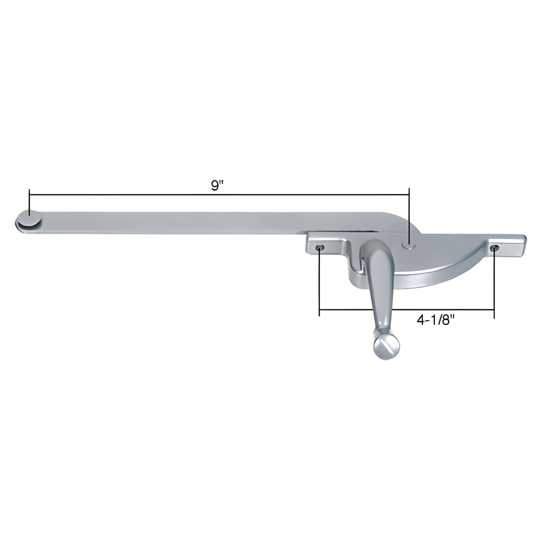 CRL Right Hand Aluminum Casement Window Operator with 9" Arm for Hope Windows
