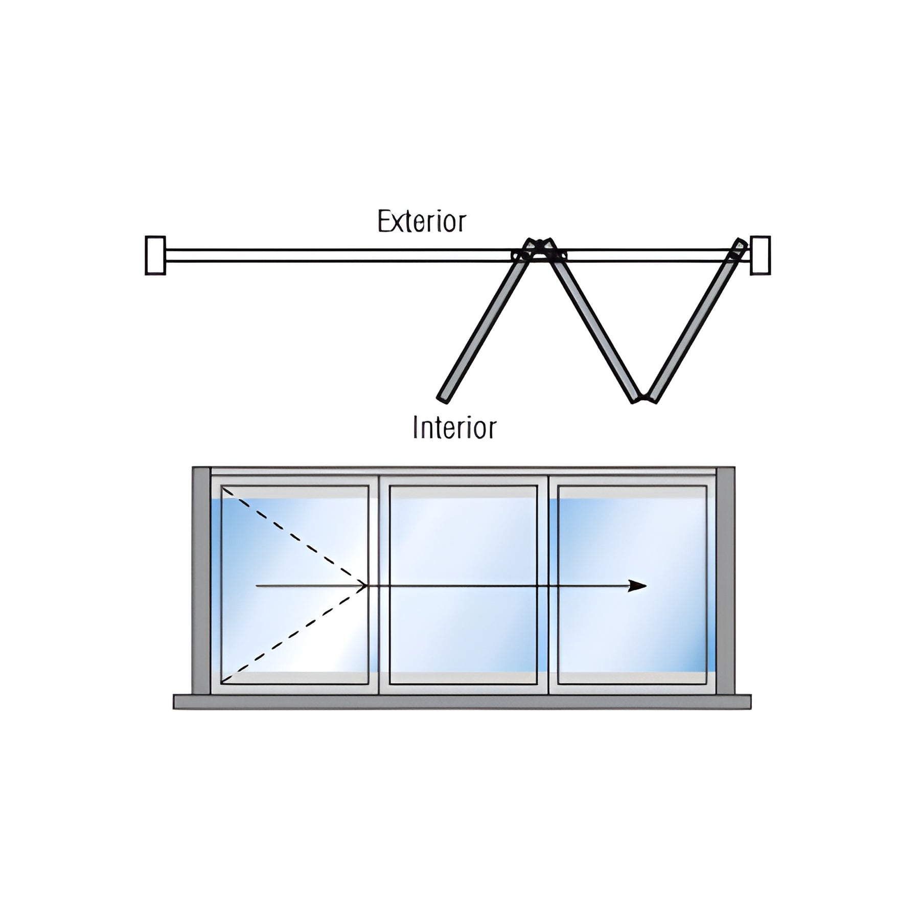 CRL S55 Monterey Bi-Fold 3 Panel Right Hand Interior Swing with Reinforced Sill Satin Anodized
