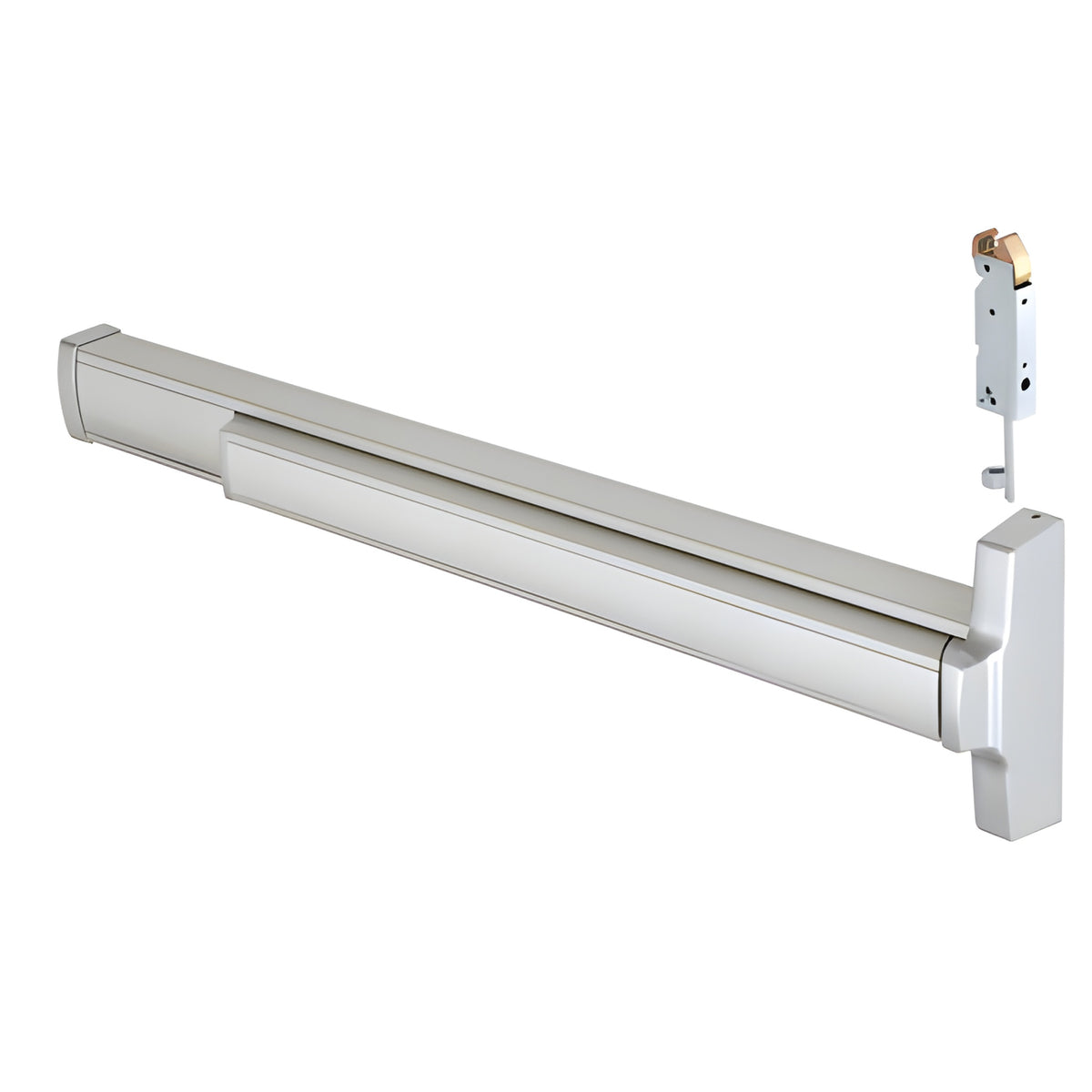 CRL Satin Aluminum 36" Jackson® 2085 Push Pad Concealed Vertical Rod Right Hand Reverse Bevel Panic Exit Device