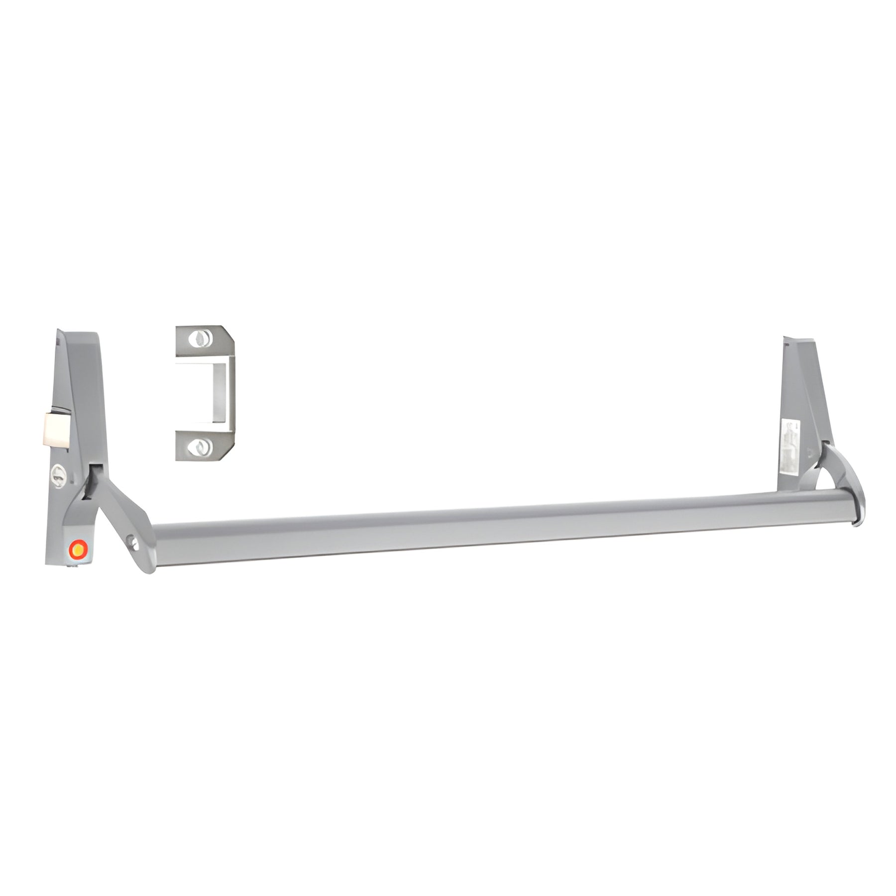 CRL Satin Aluminum 48" Jackson® 10 Series Left Hand Reverse Bevel Crossbar Rim Panic Exit Device