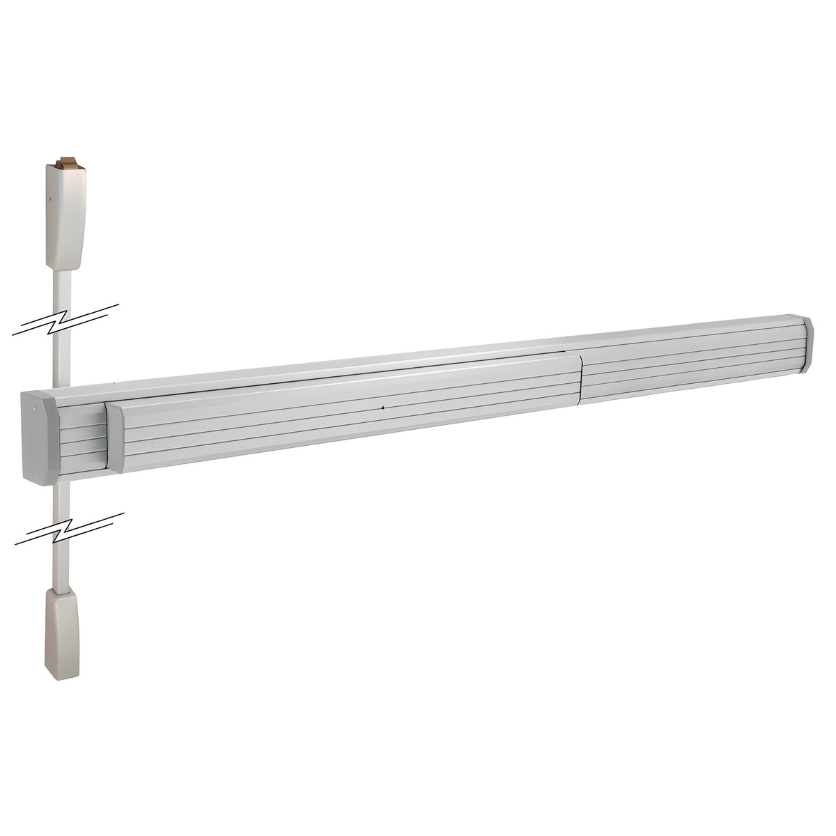 CRL Satin Aluminum 48" x 96" Jackson® 1275 Push Pad Surface Vertical Rod Panic Exit Device