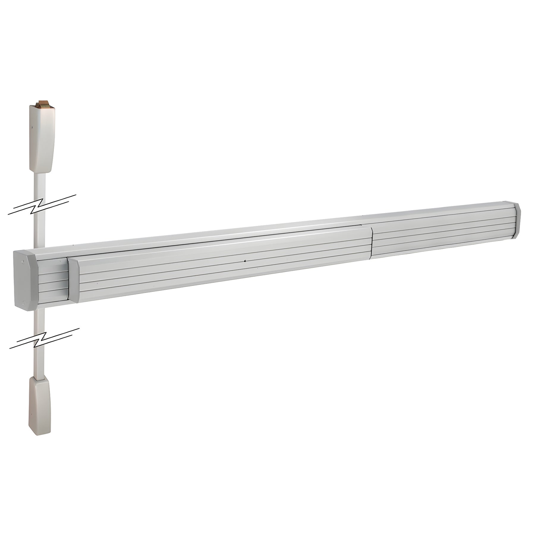 CRL Satin Aluminum 48" x 96" Jackson® 1275 Push Pad Surface Vertical Rod Panic Exit Device