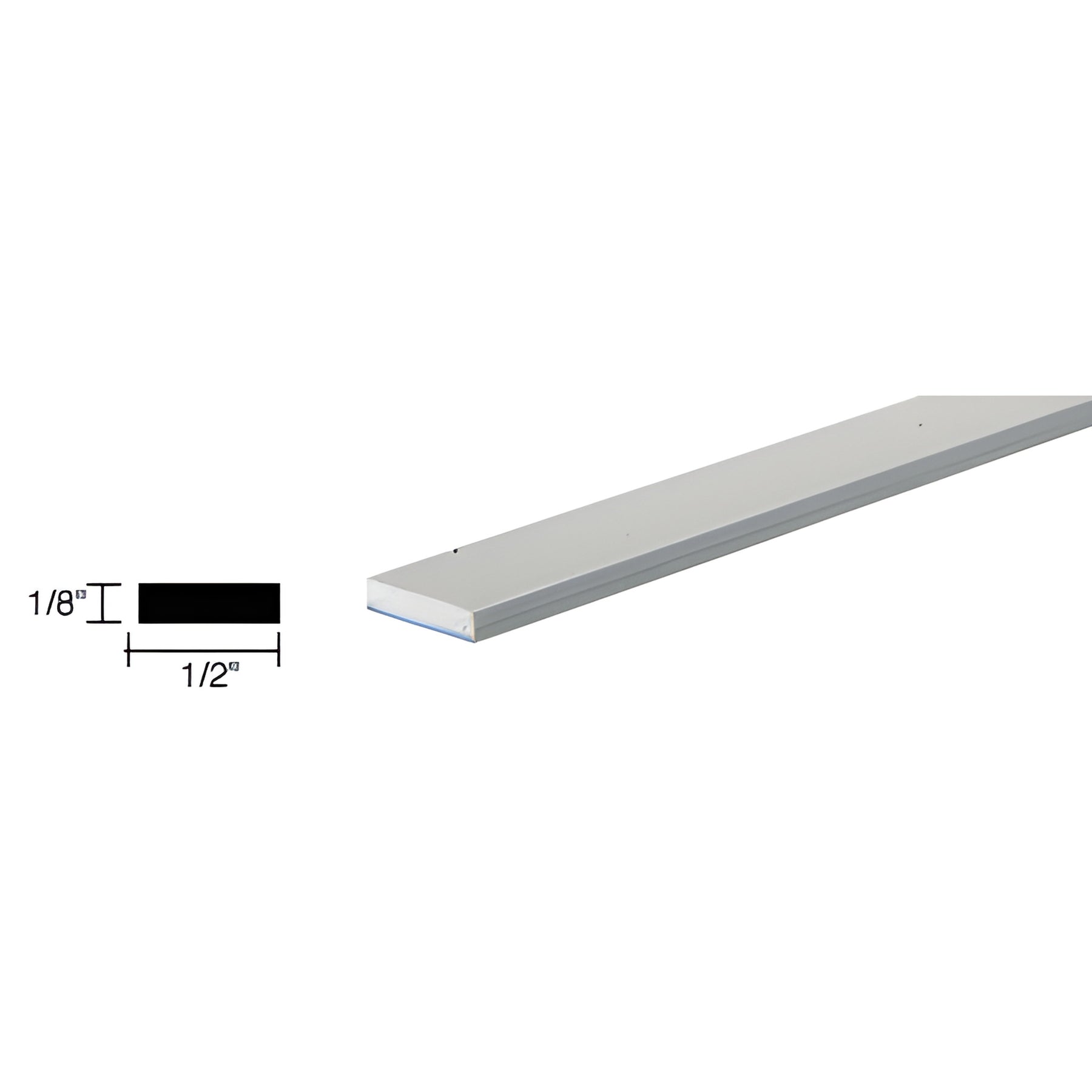 CRL Satin Anodized 1/2" Aluminum Flat Bar Extrusion