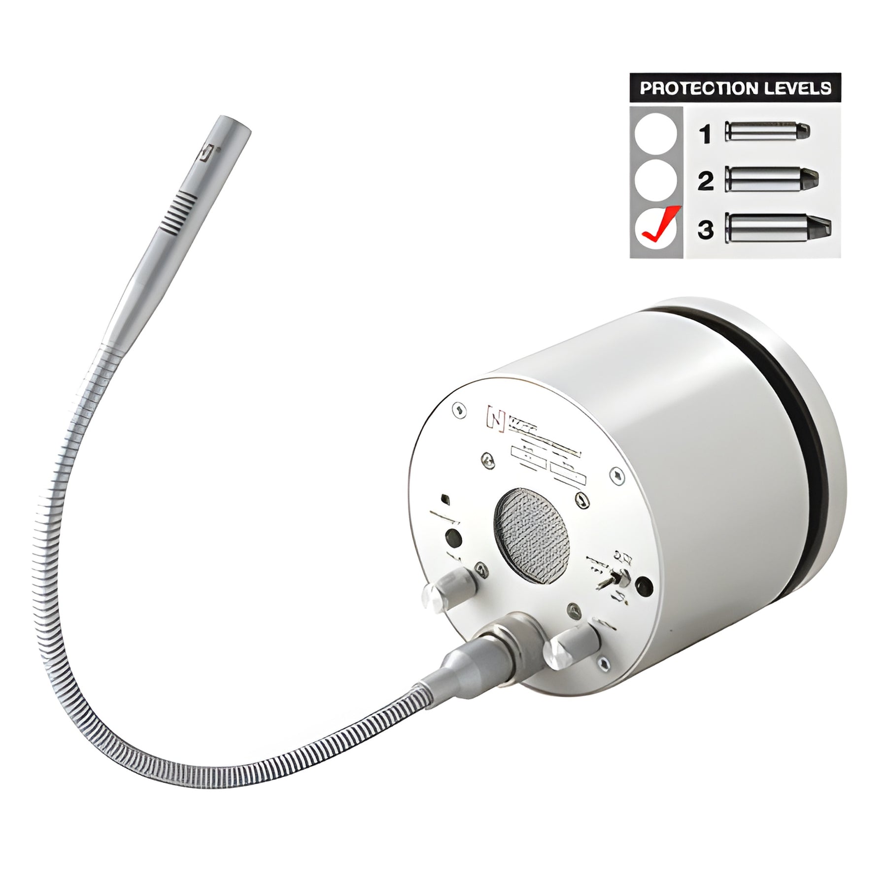 CRL Satin Anodized 115V AC Protection Level 3 Bullet Resistant "X" Model Thru-Glass Two-Way Electronic Communicator