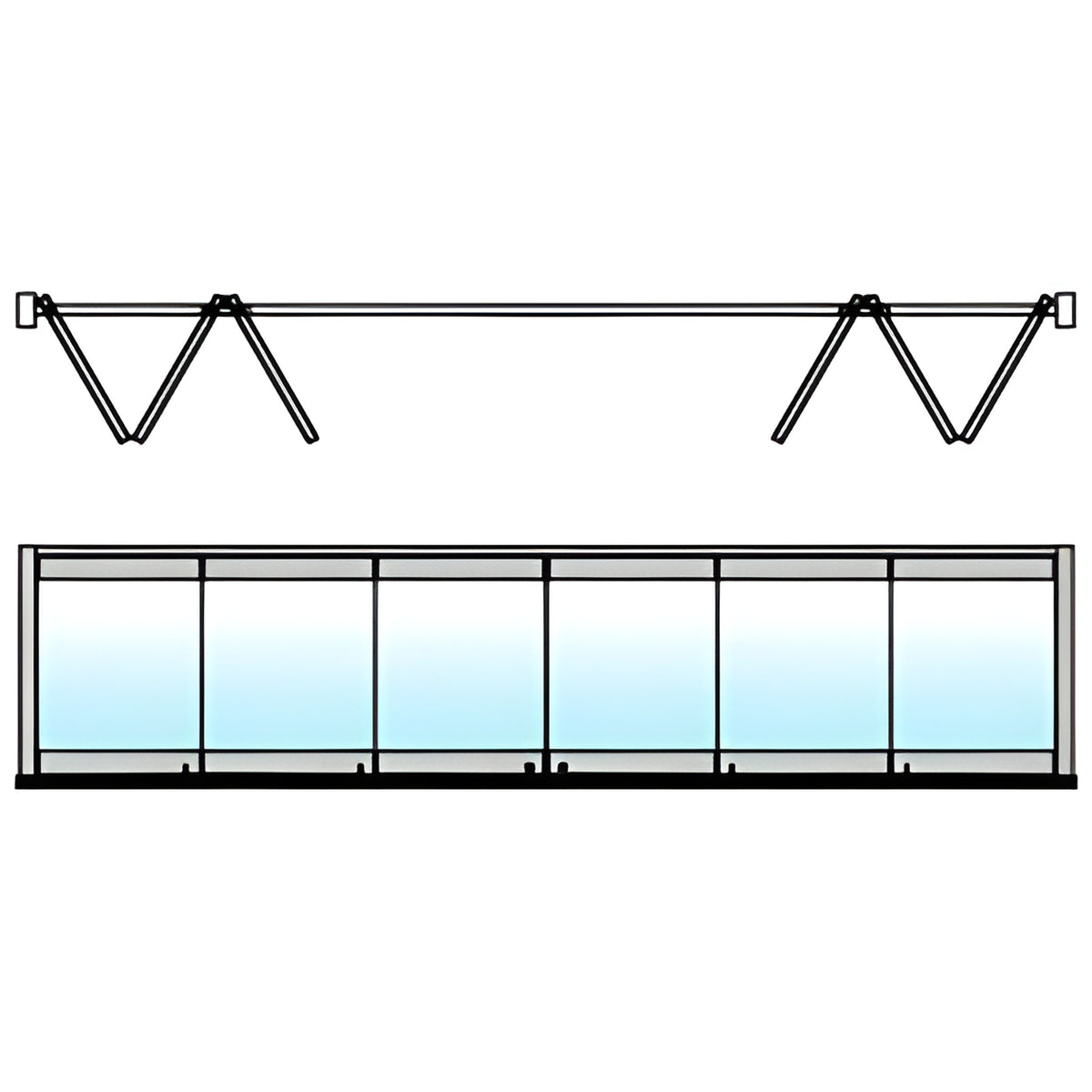 CRL Satin Anodized 120" Length Bottom Guide Channel for OT Series Top Hung Sliders and Bi-Fold Doors