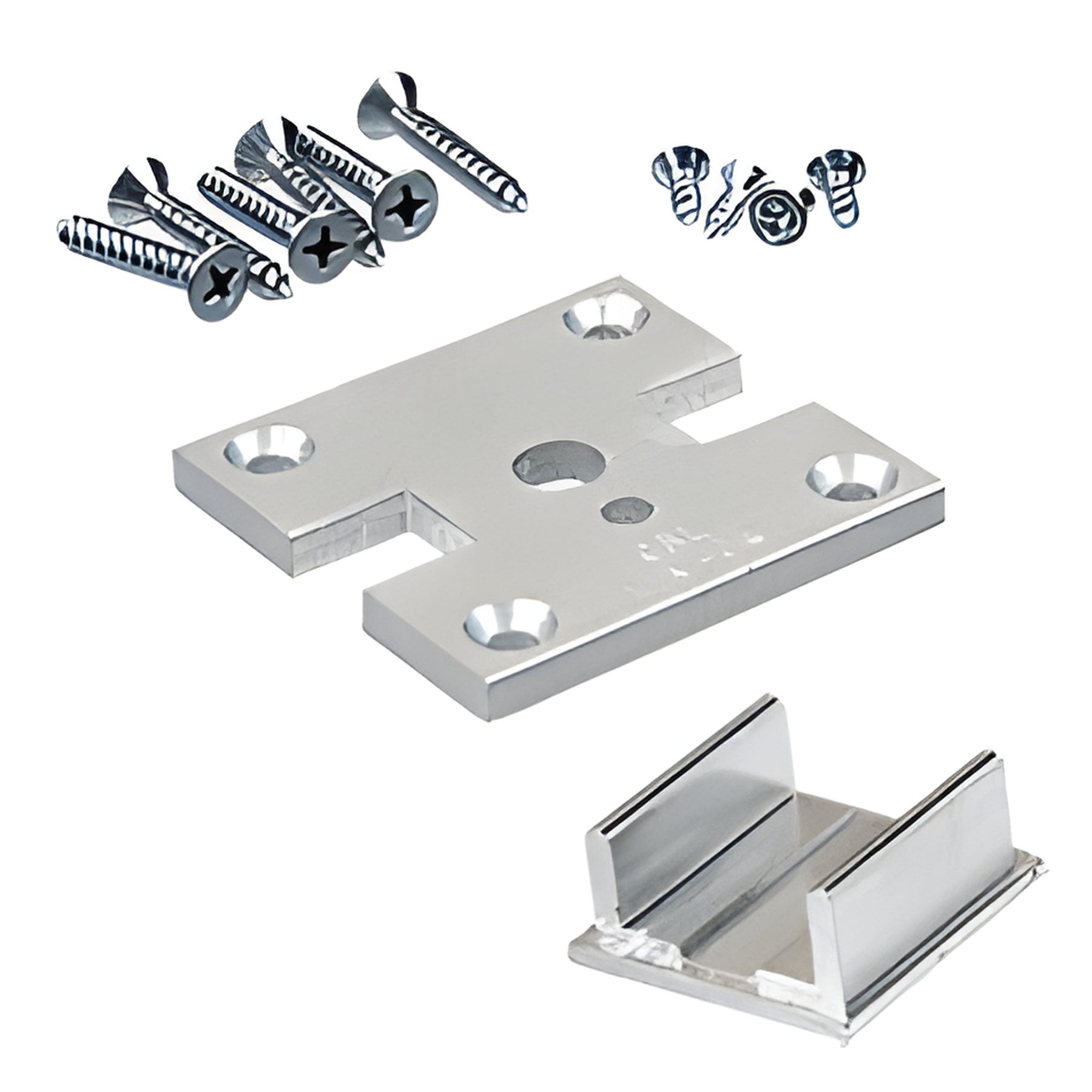 CRL Satin Anodized 2" x 2" Center Partition Post Base Plate Kit for Posts Up to 24"