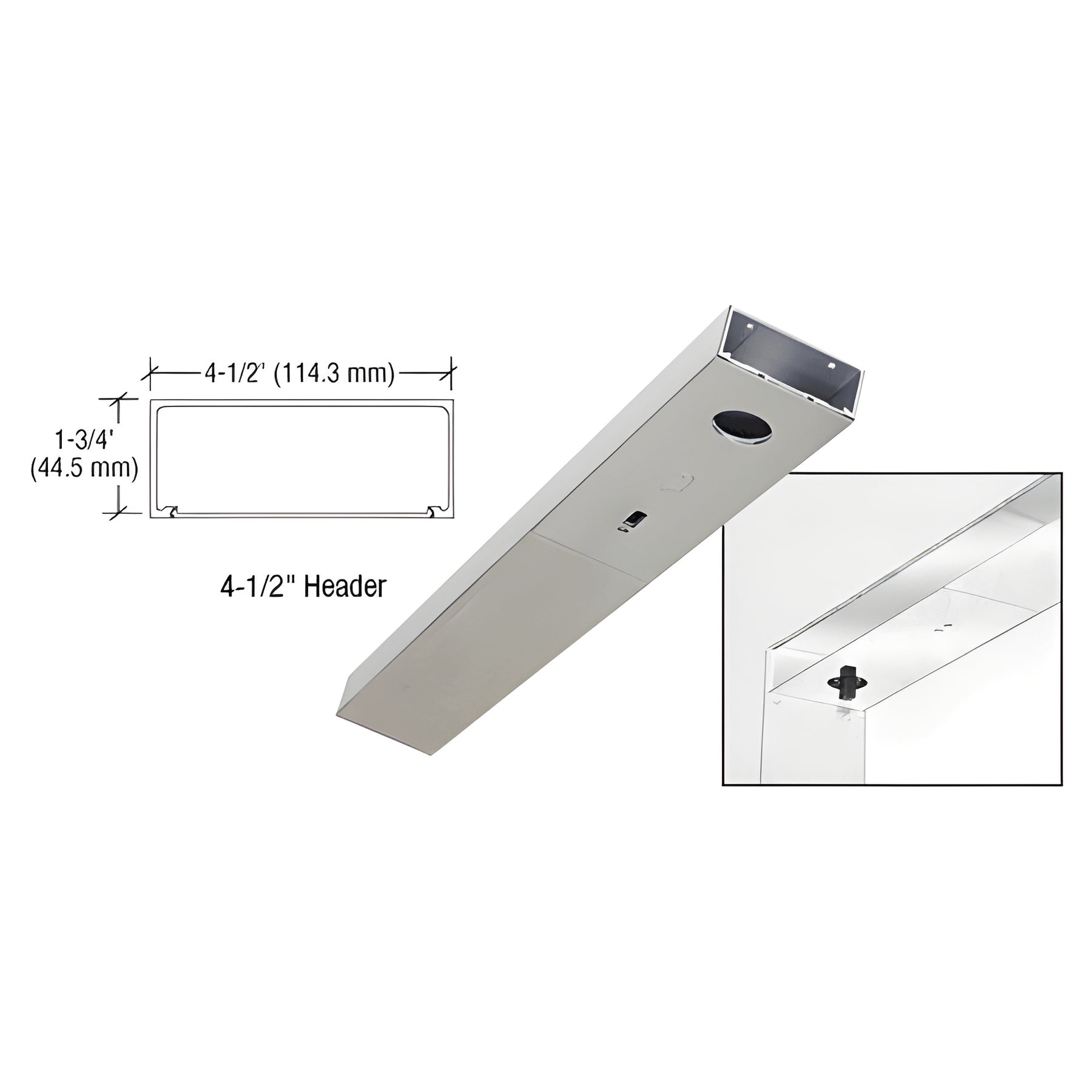 CRL Satin Anodized 4-1/2" x 41-1/4" Single Door Header