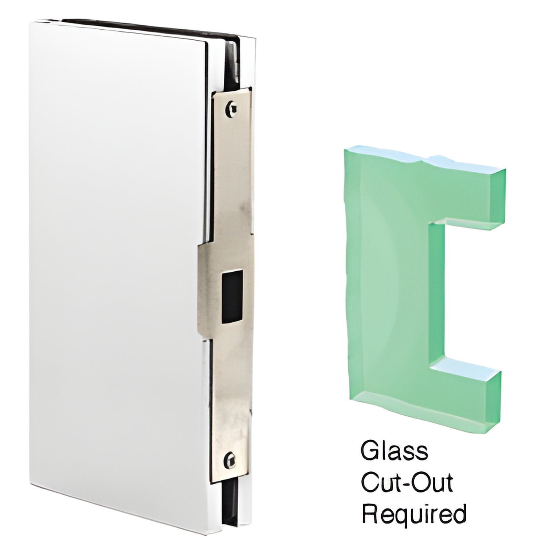 CRL Satin Anodized 4" x 10" Center Lock Glass Keeper