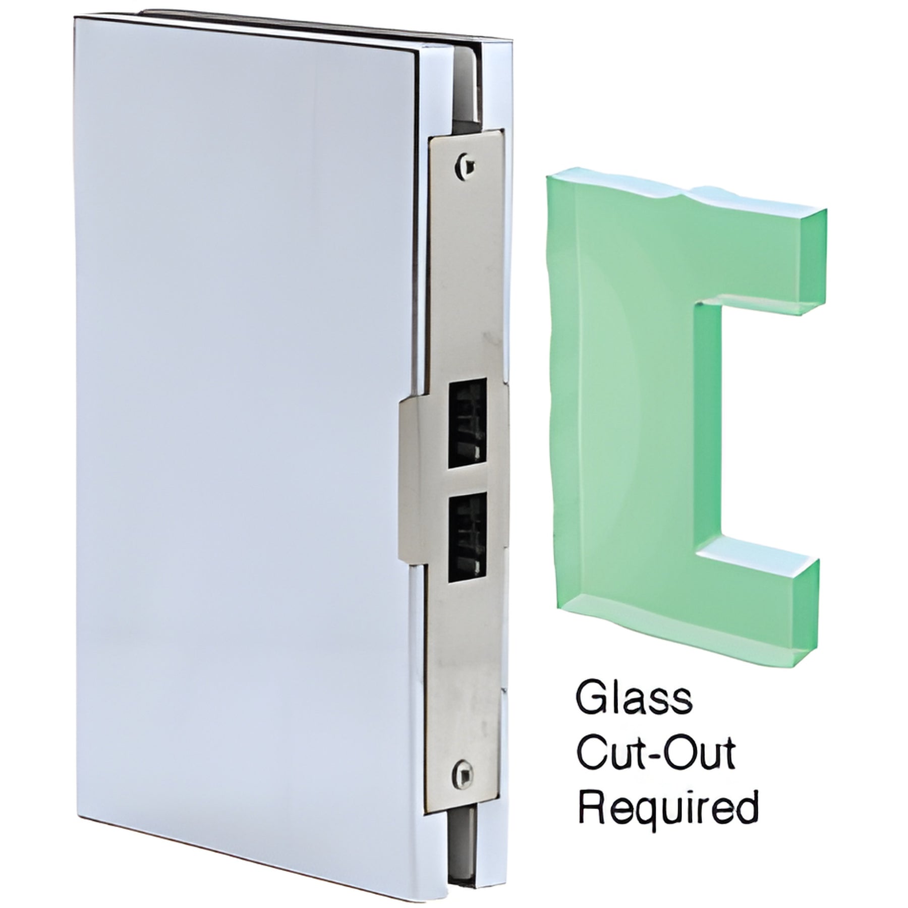 CRL Satin Anodized 6" x 10" Center "Entrance" Lock Glass Keeper