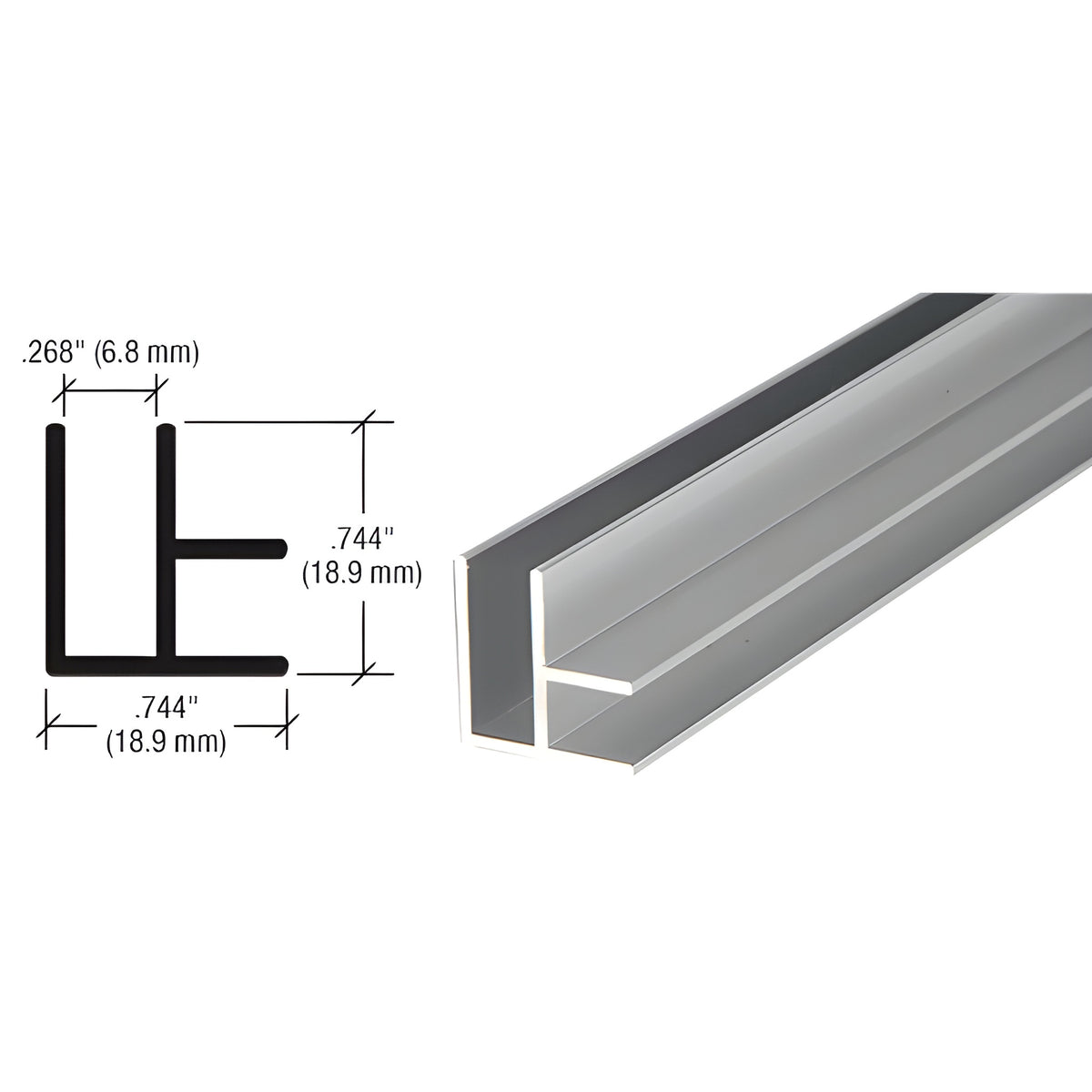 CRL Satin Anodized Aluminum Corner Extrusion