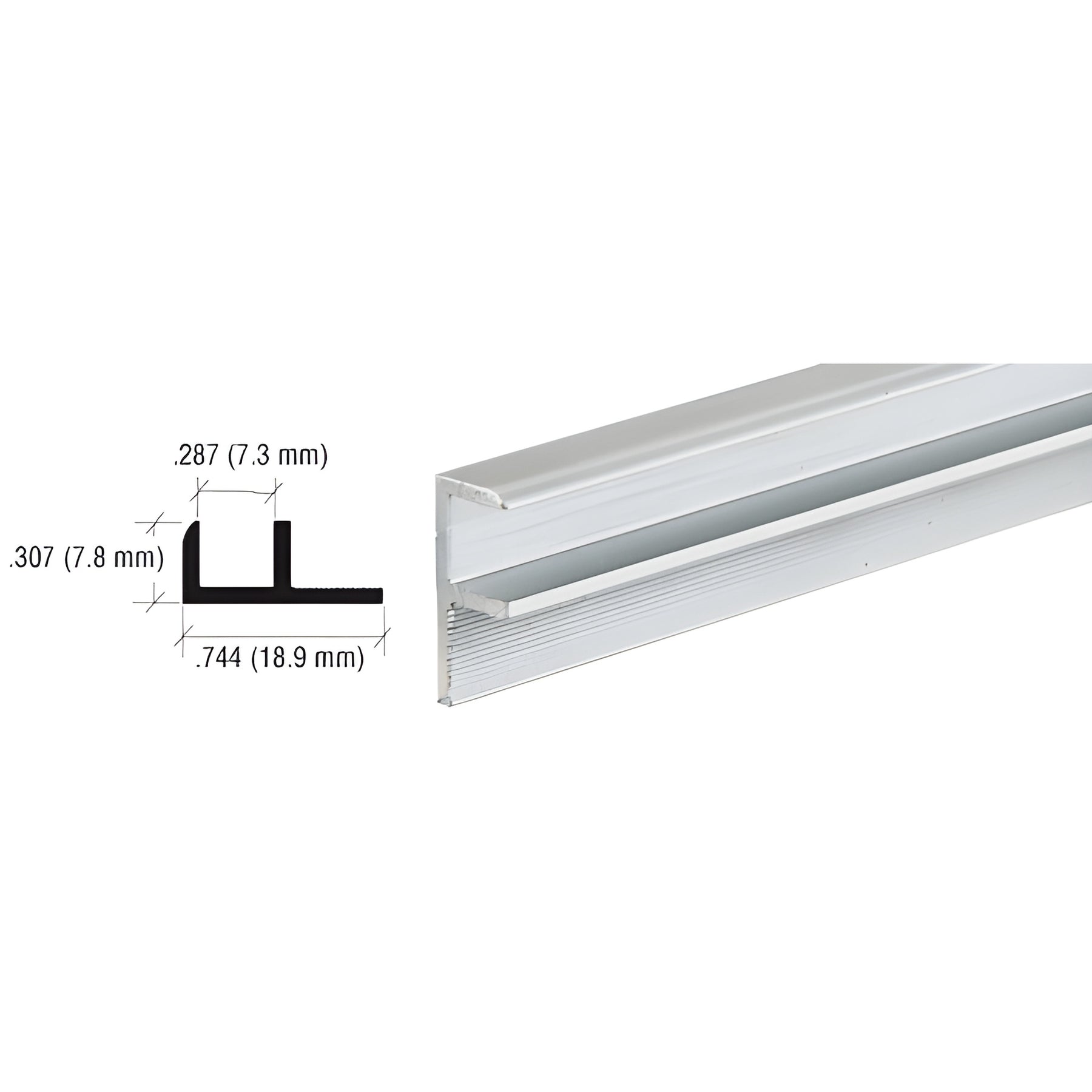 CRL Satin Anodized Aluminum Showcase 'F' Extrusion