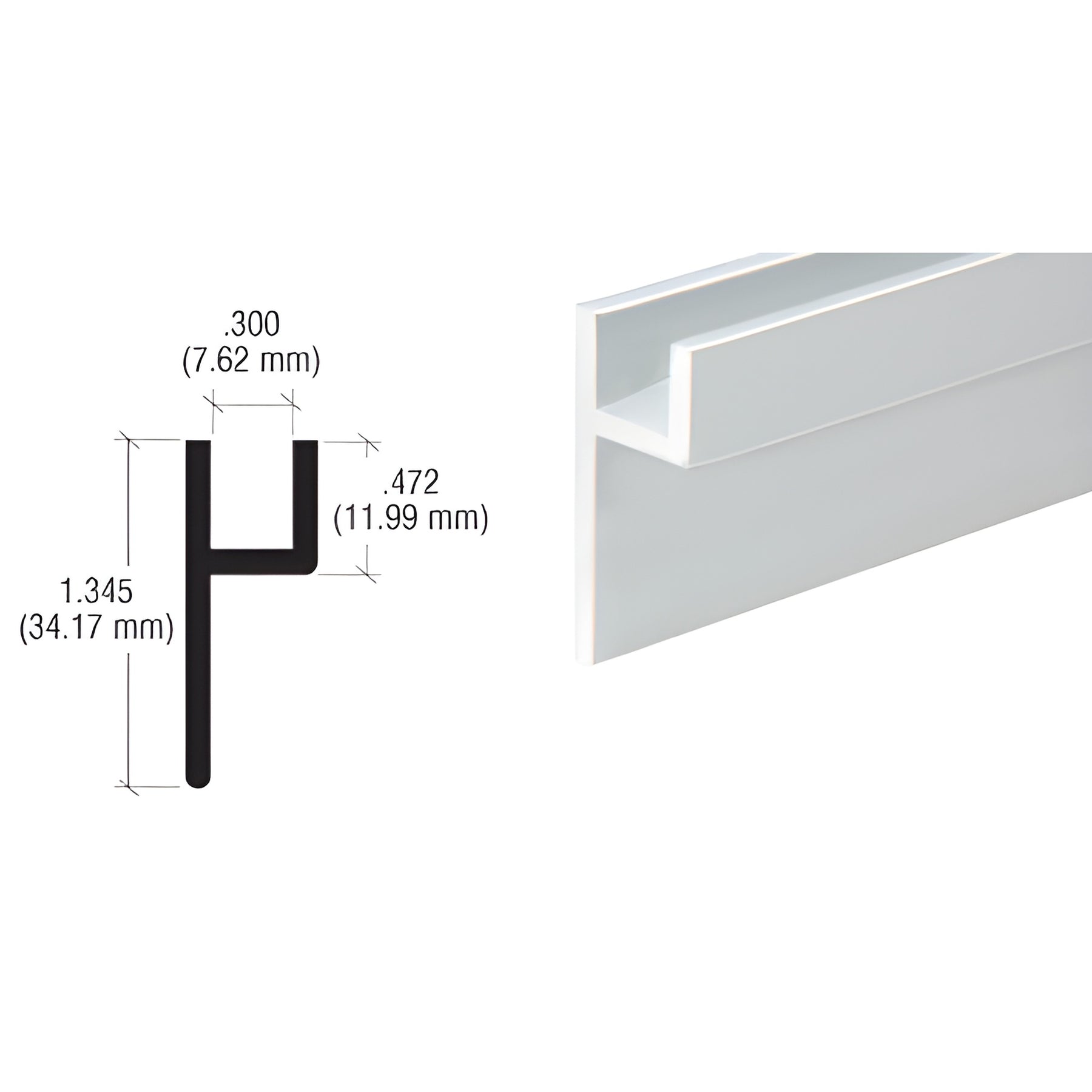 CRL Satin Anodized Base "H-Channel