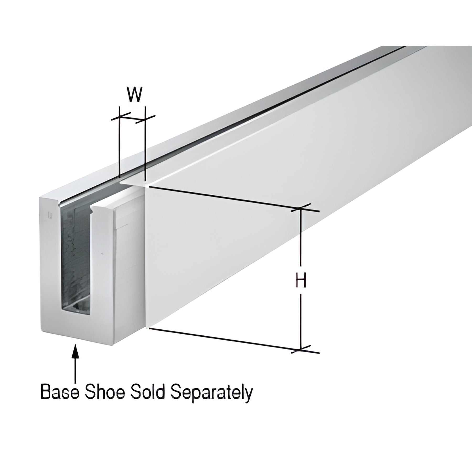 CRL Satin Anodized Cladding for B5L Series Low Profile Base Shoe
