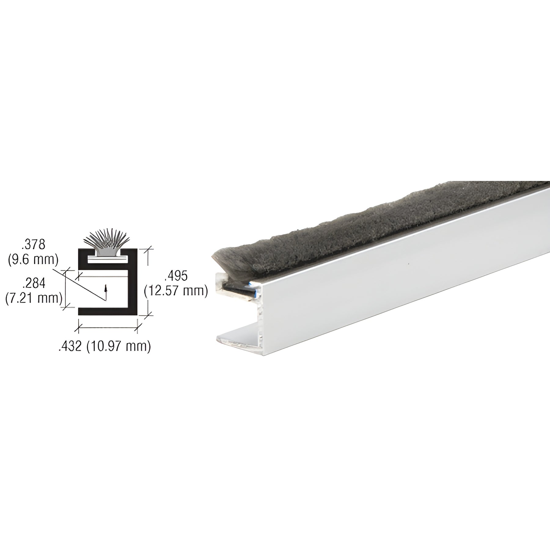 CRL Satin Anodized Dust Proof Rail