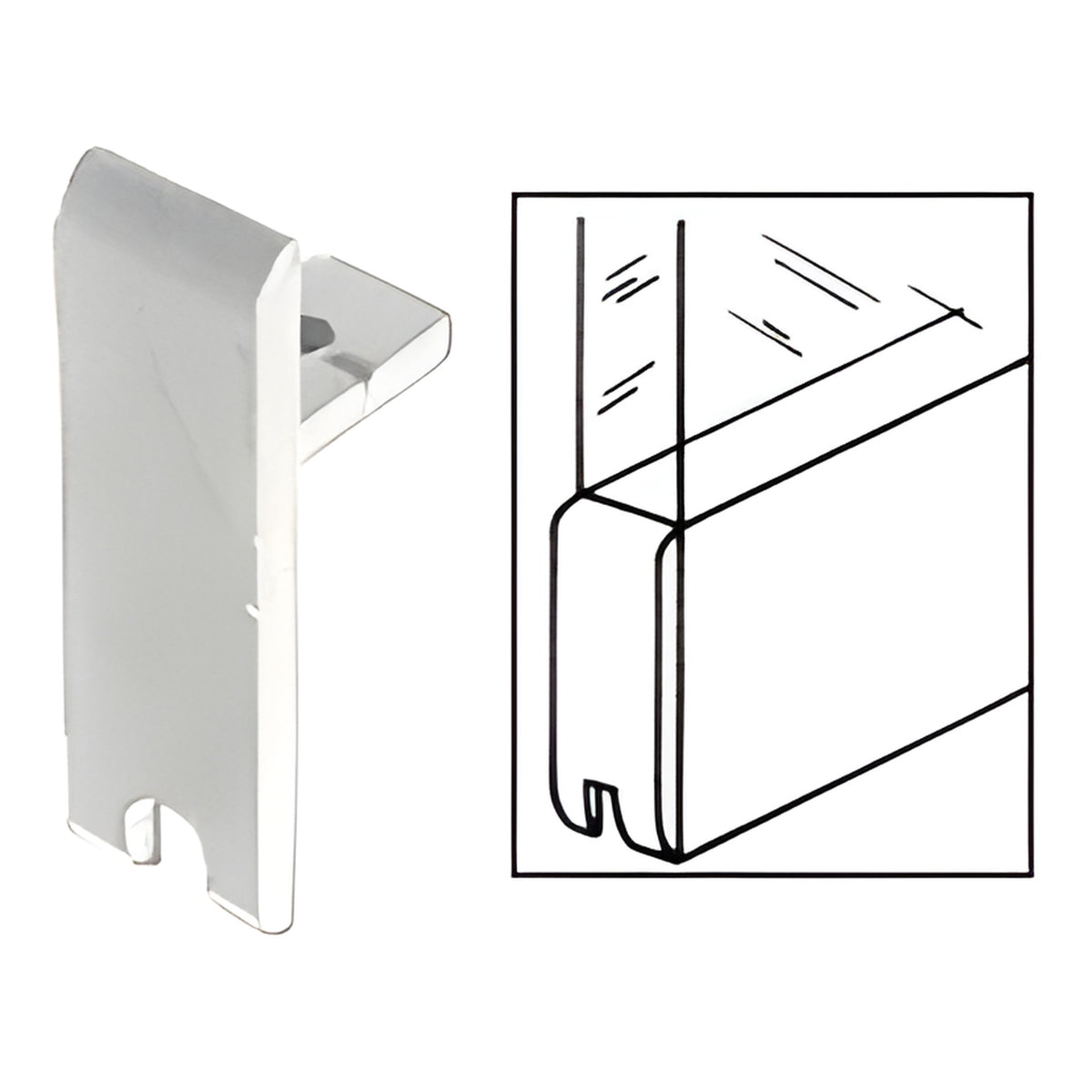 CRL Satin Anodized End Cap for KK610 Tall 'H' Bar