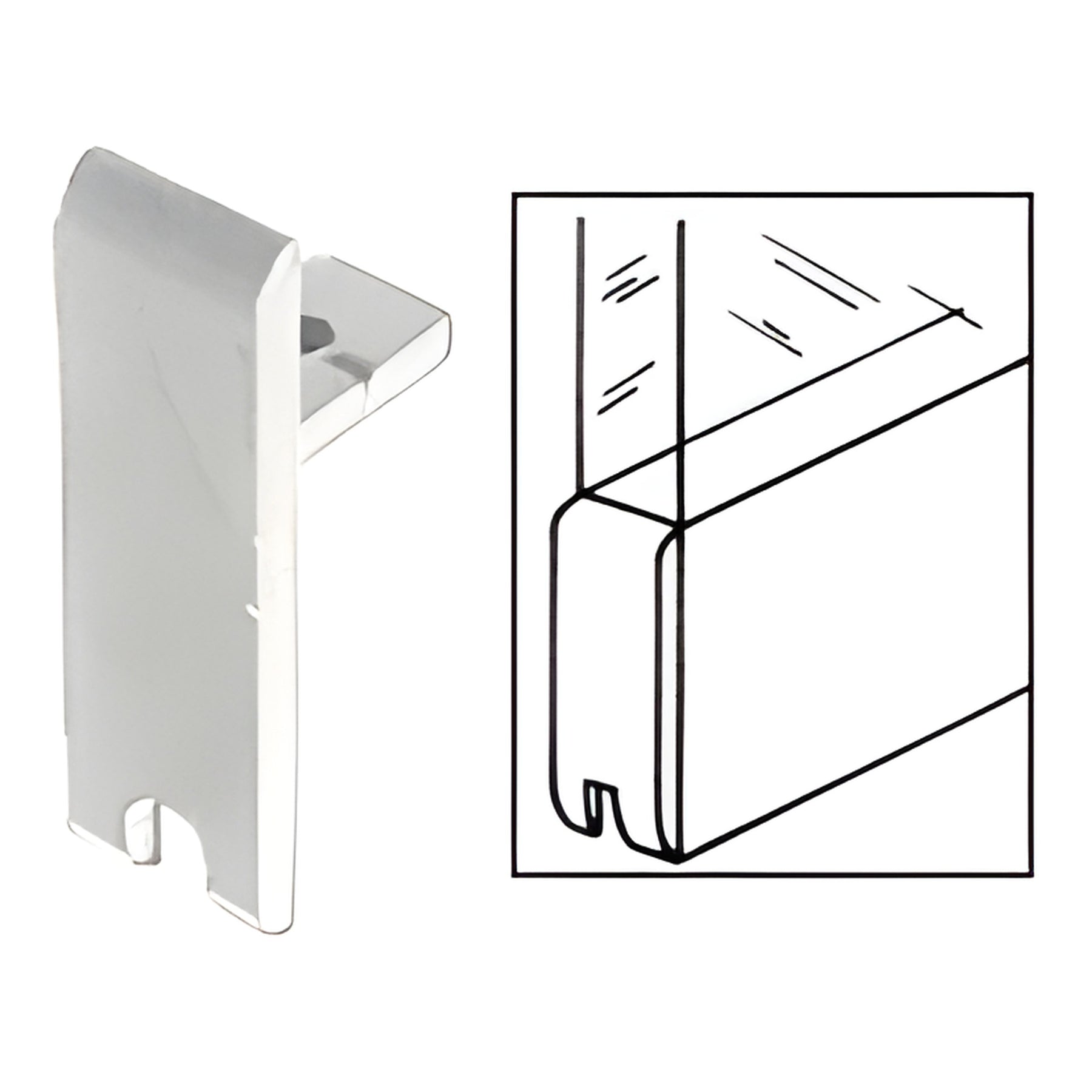 CRL Satin Anodized End Cap for KK610 Tall 'H' Bar
