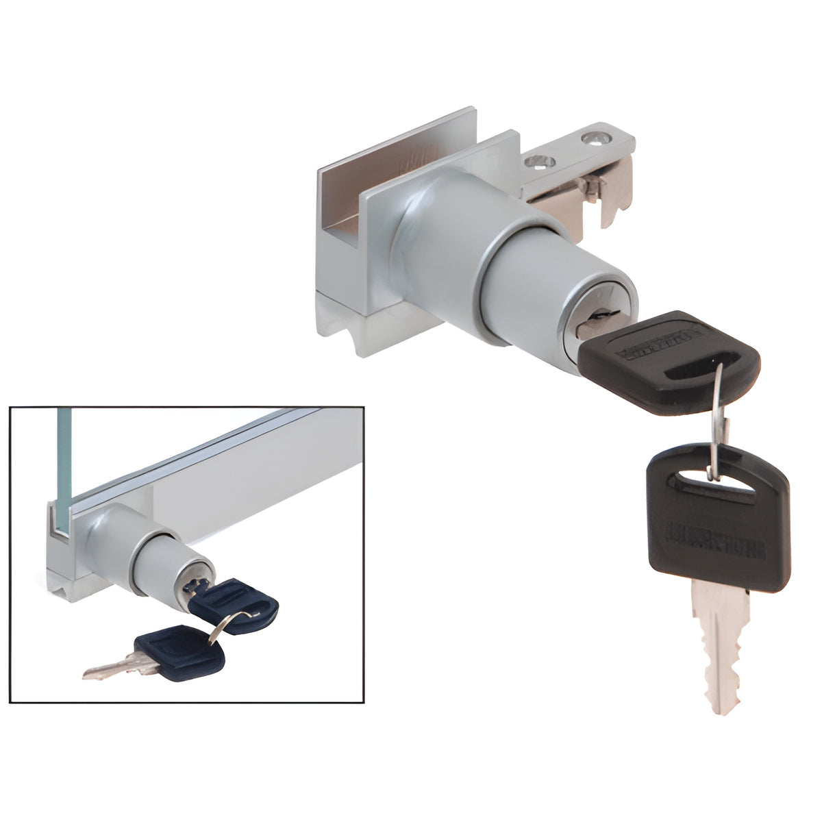 CRL Satin Anodized "Keyed Alike" Lock for S710 Security H-Bar