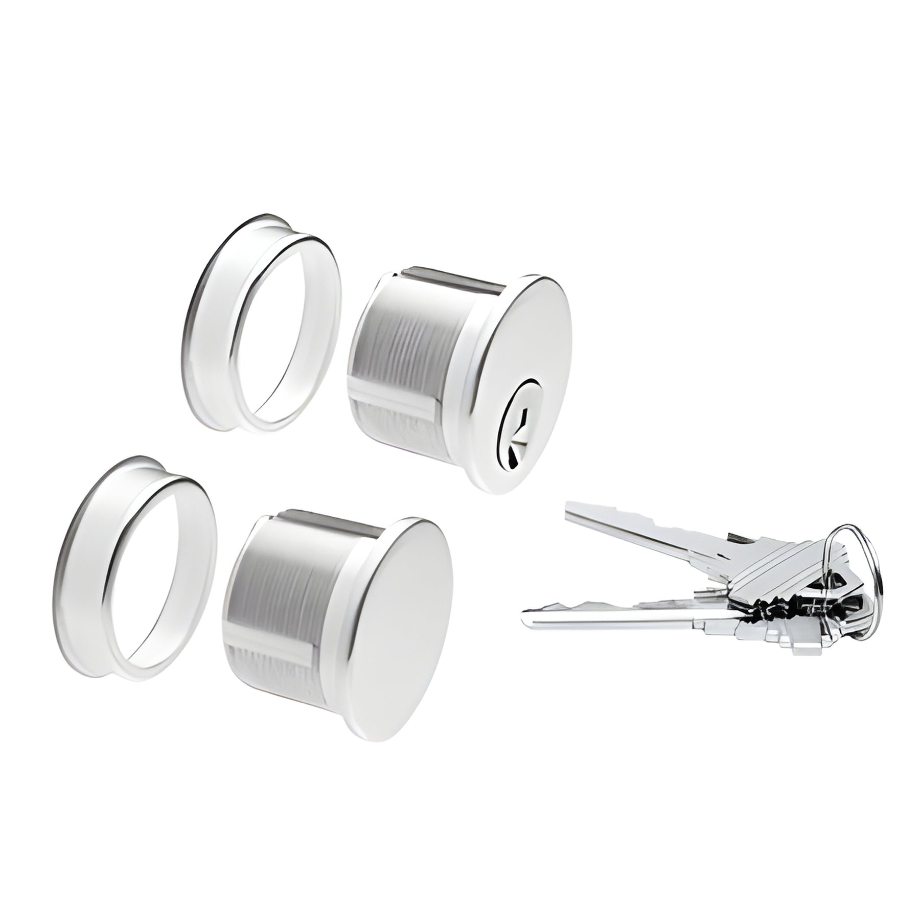 CRL Satin Anodized Keyed Cylinder and Dummy Combo