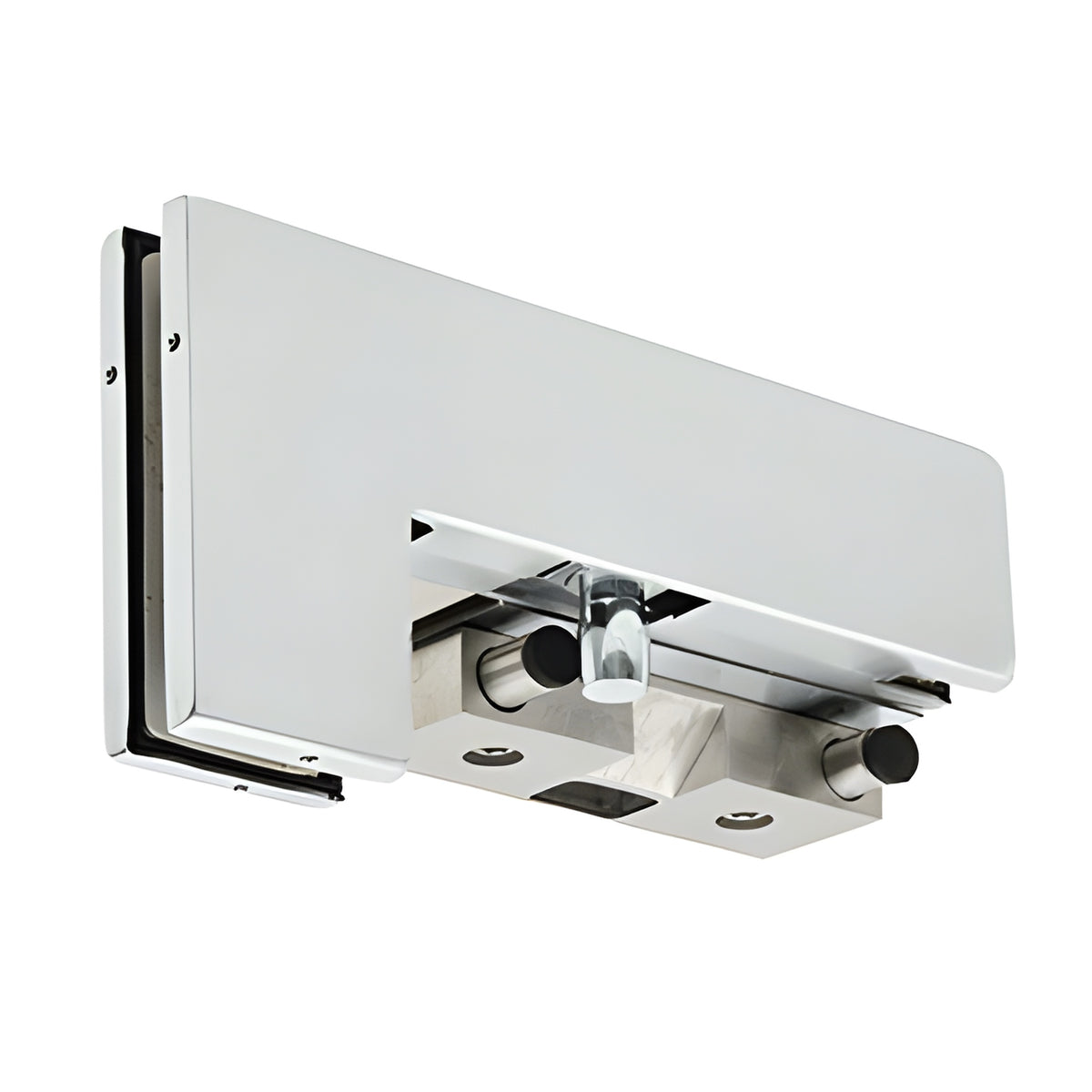 CRL Satin Anodized LH Sidelite Mount Transom Patch Fitting with PK/ESK Stop/Strike