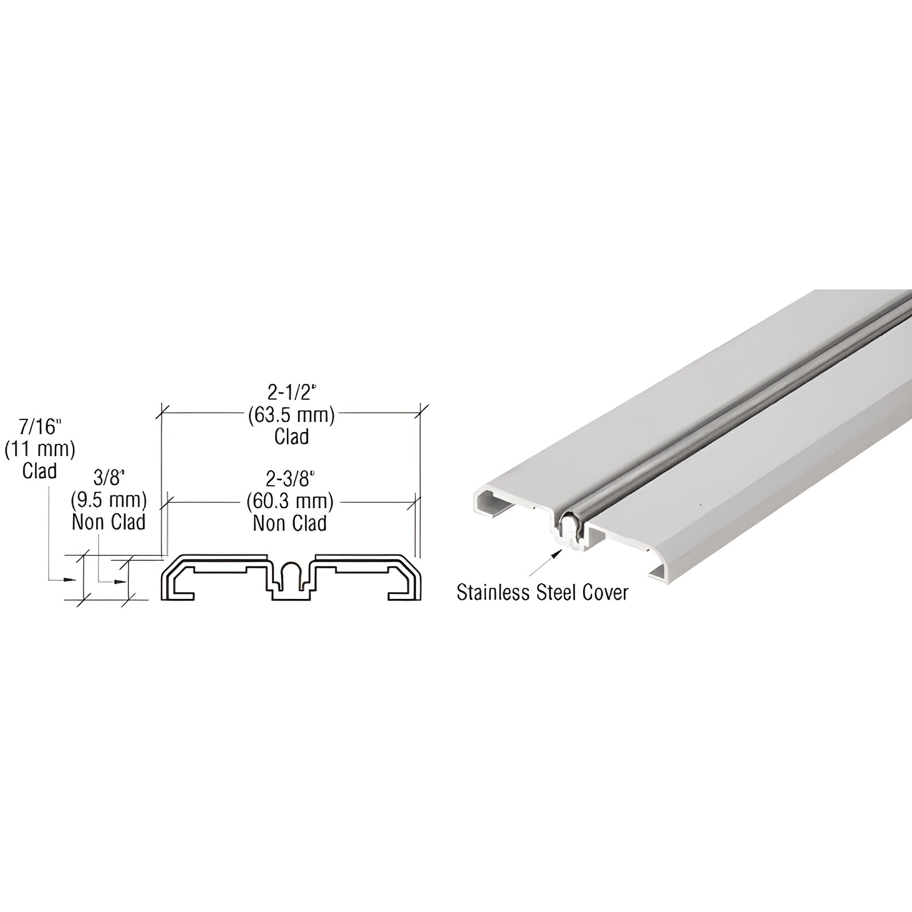 CRL Satin Anodized Sliding Door Bottom Rolling Track