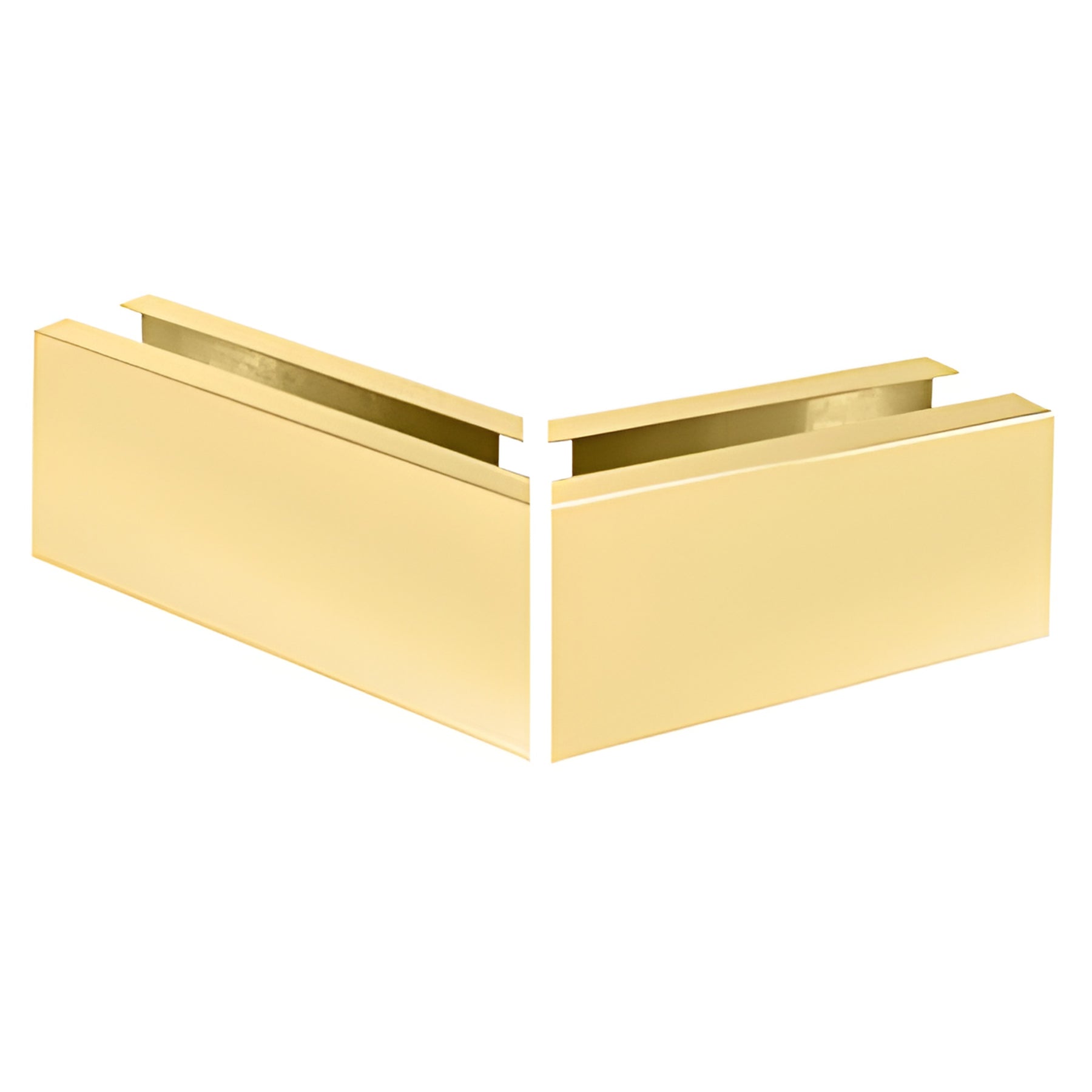 CRL Satin Brass 12" 135 Degree Mitered Corner Cladding for L56S Series Standard Square Base Shoe