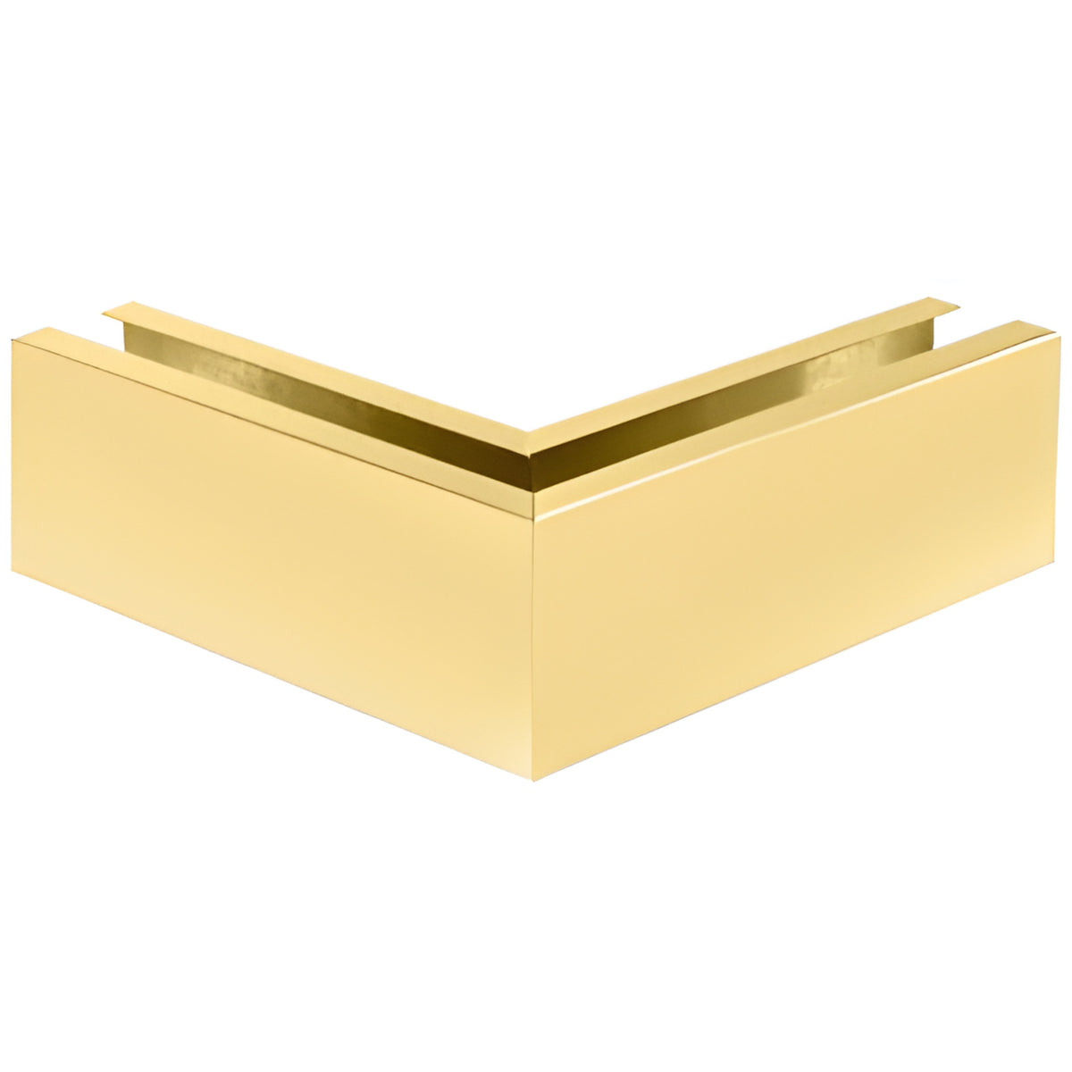 CRL Satin Brass 12" 90º Mitered Corner Cladding for B7S Series Heavy-Duty Square Base Shoe