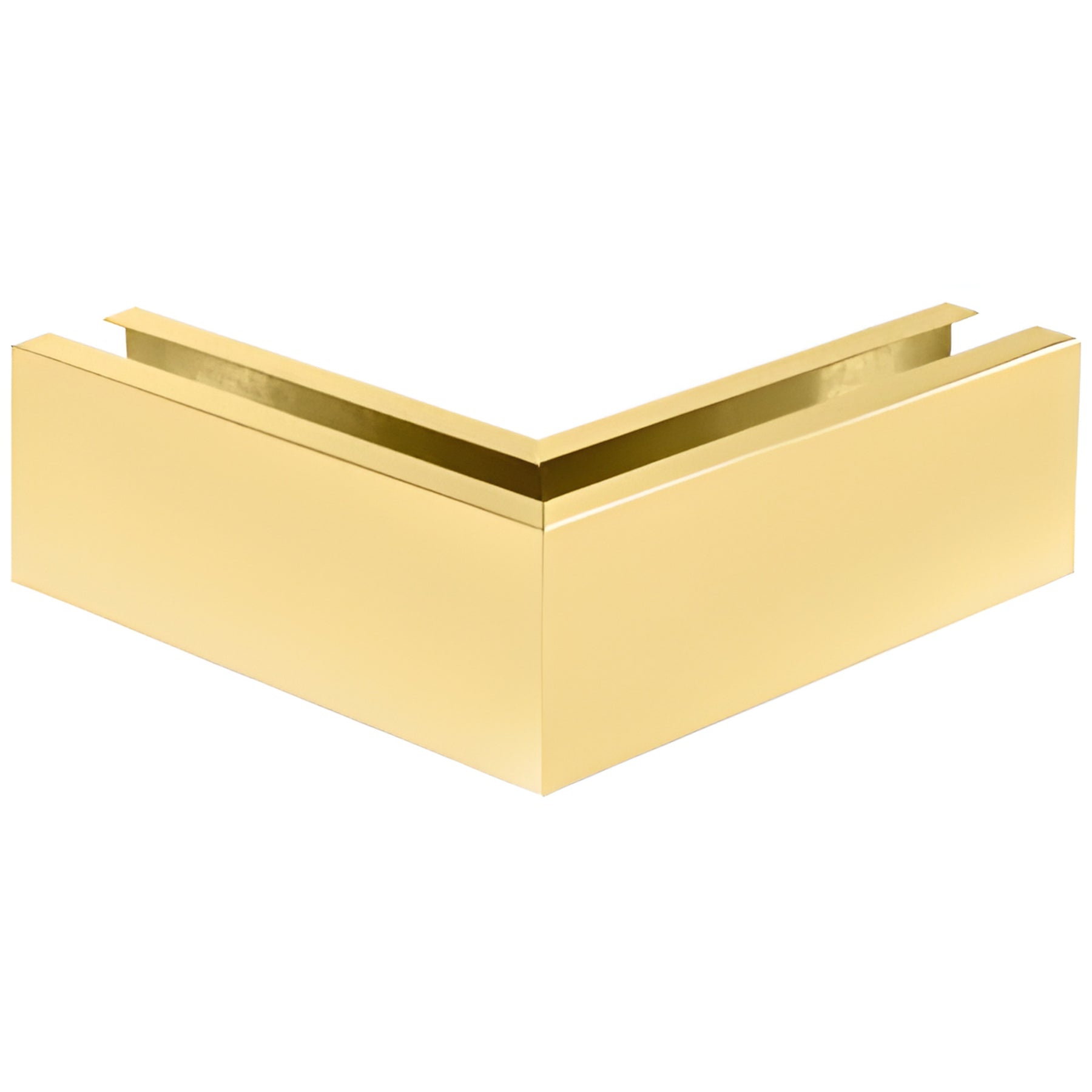 CRL Satin Brass 12" 90º Mitered Corner Cladding for B7S Series Heavy-Duty Square Base Shoe