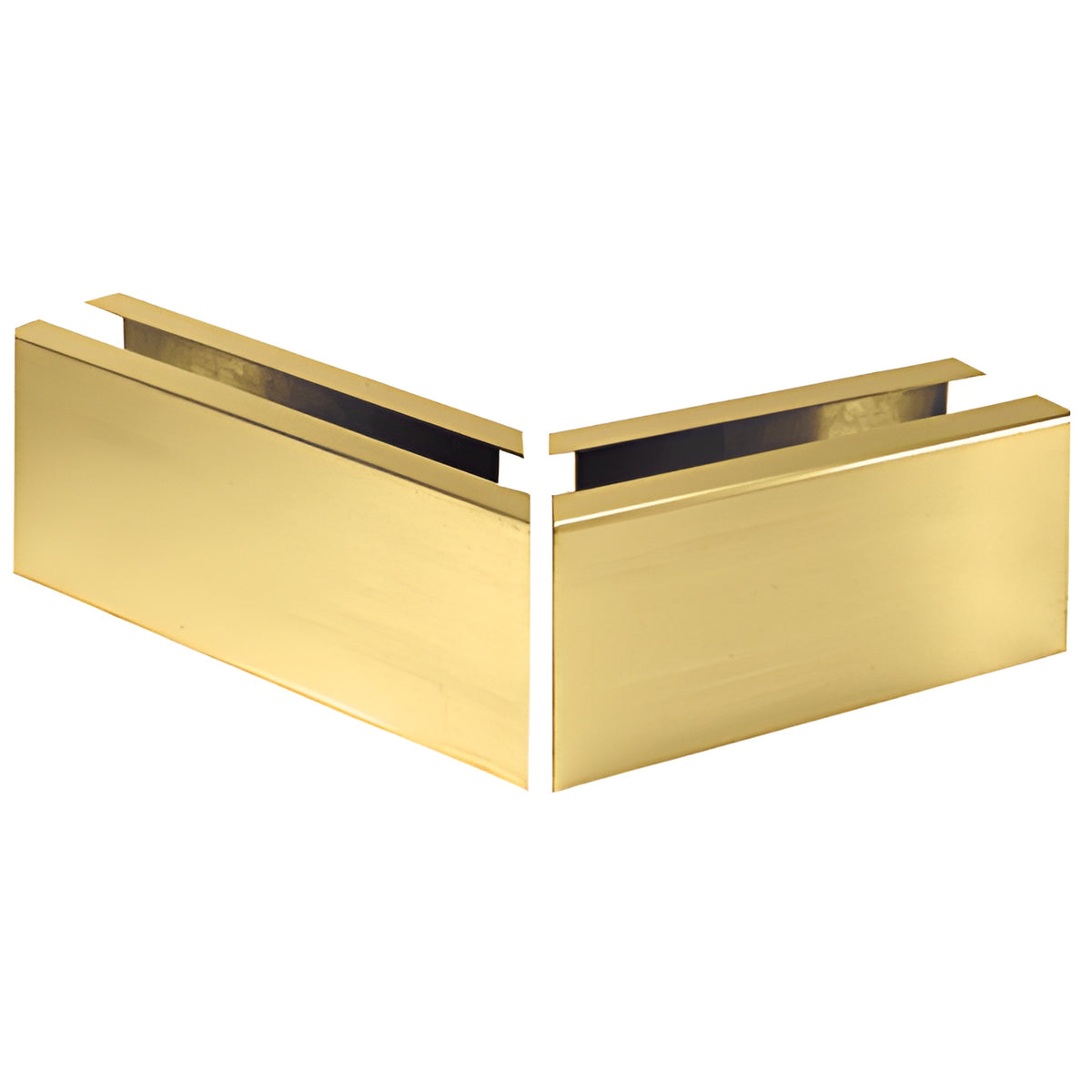 CRL Satin Brass 12" Mitered 135 Degree Corner Cladding for L68S Series Laminated Square Base Shoe