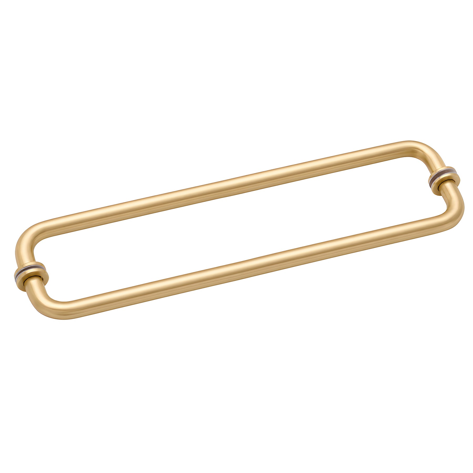 CRL Satin Brass 18" BM Series Back-to-Back Tubular Towel Bars with Metal Washers