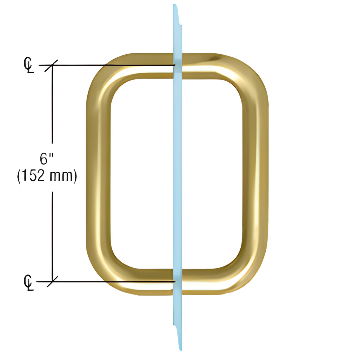 CRL Satin Brass 6" BM Series Back-to-Back Handle Without Metal Washers